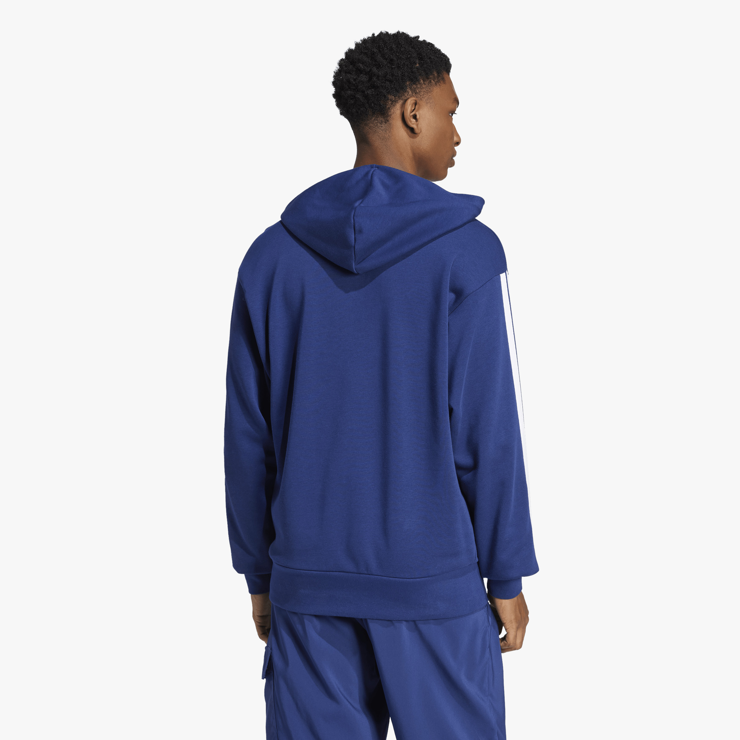 adidas Poler&oacute;n Essentials 3 Tiras Felpa Francesa, AZUL, hi-res