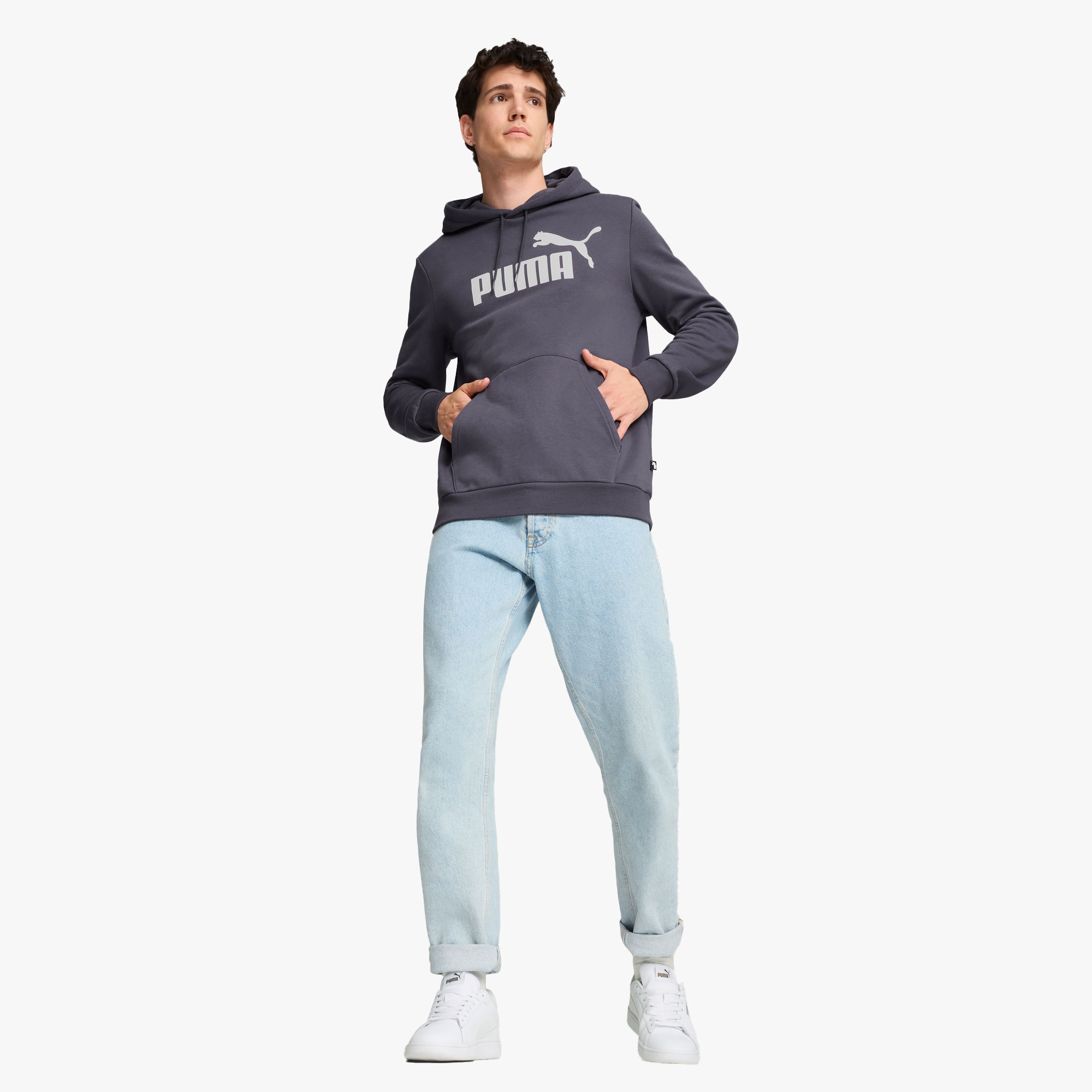 Puma Polerón Big Logo, GRIS, hi-res