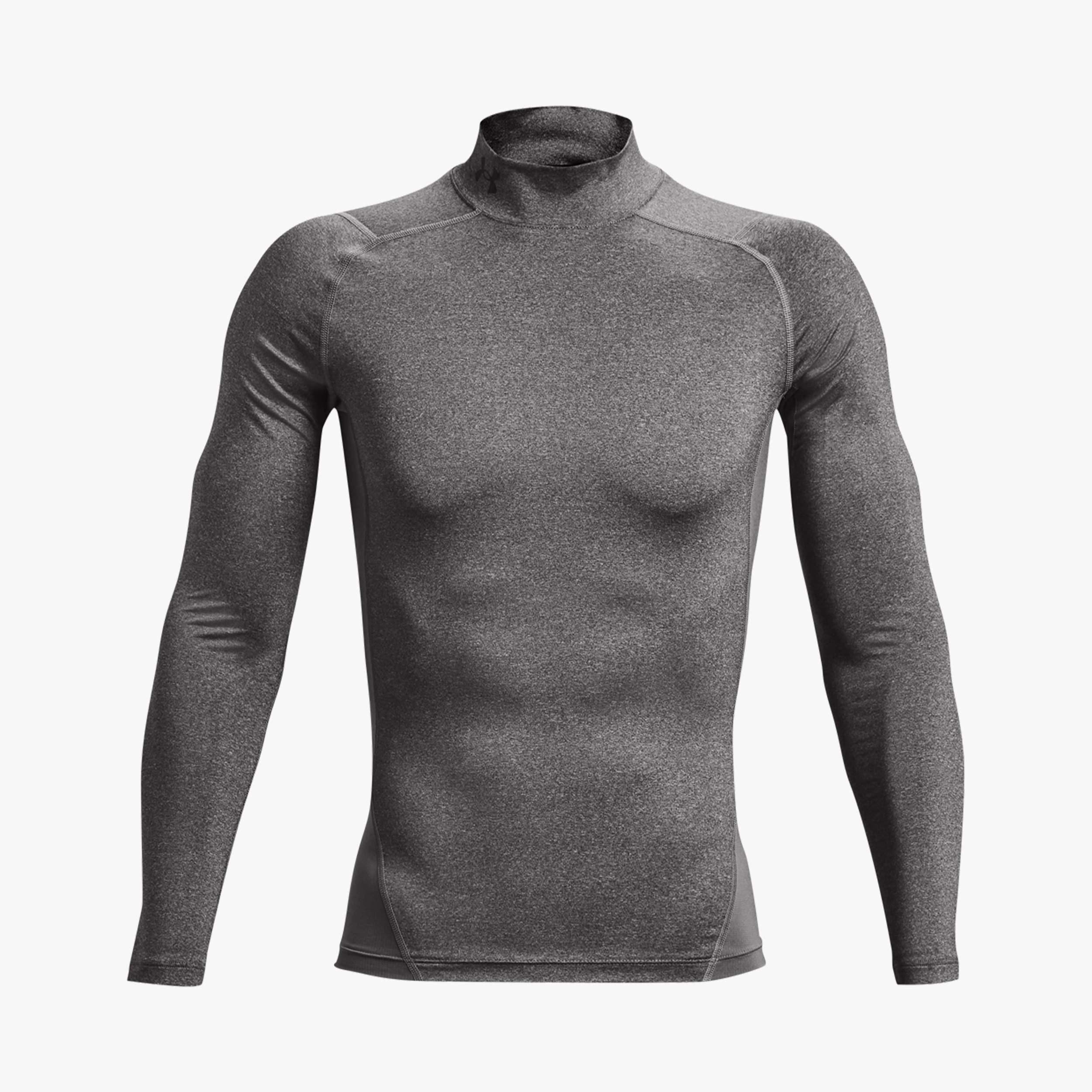 Under Armour Polera HeatGear Mock, GRIS, hi-res