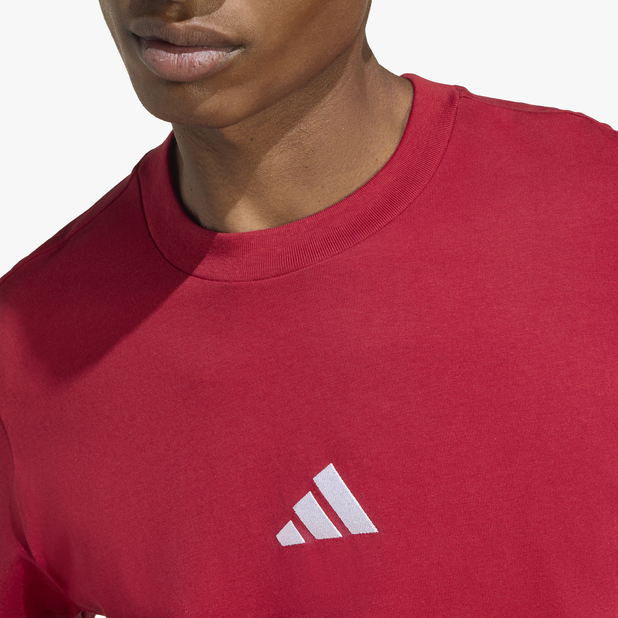 adidas Polera Essentials Small Logo, ROJO, hi-res
