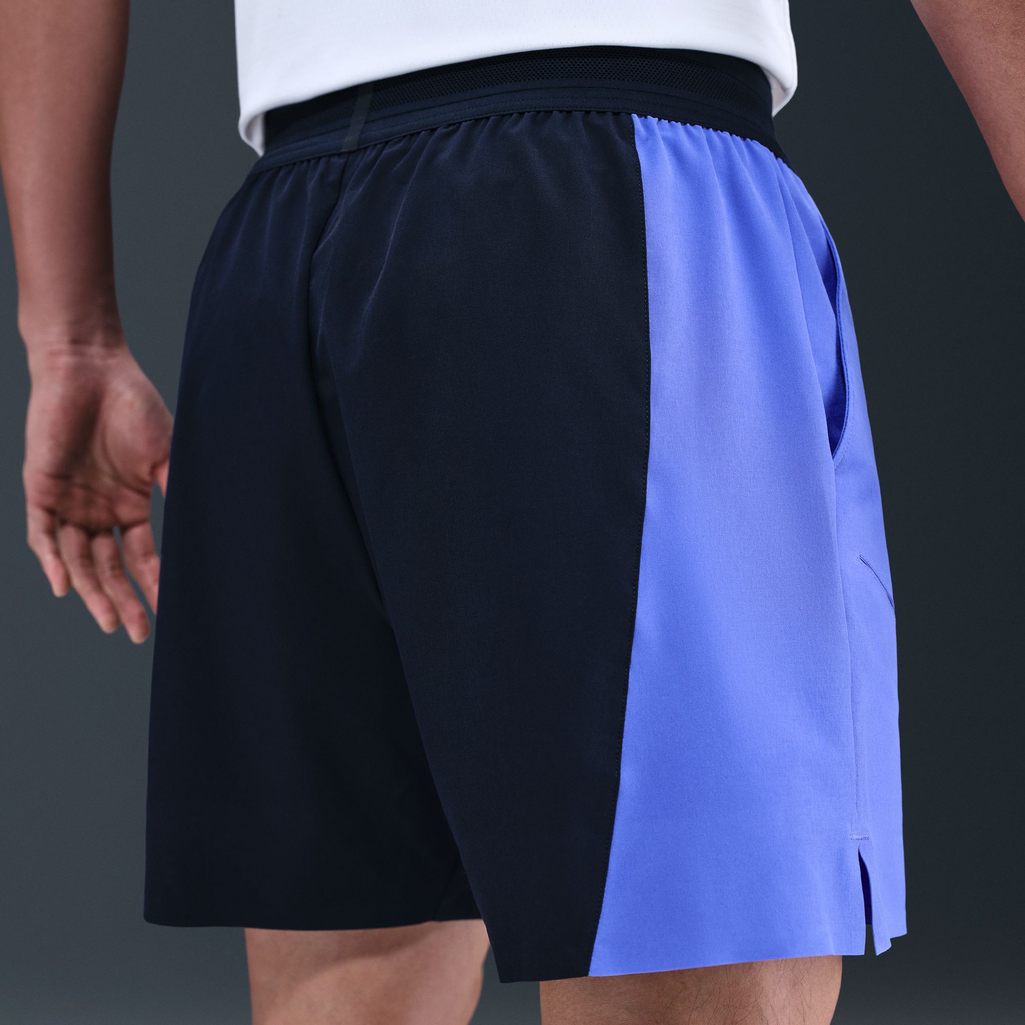 NikeCourt Shorts de tenis Slam, AZUL, hi-res