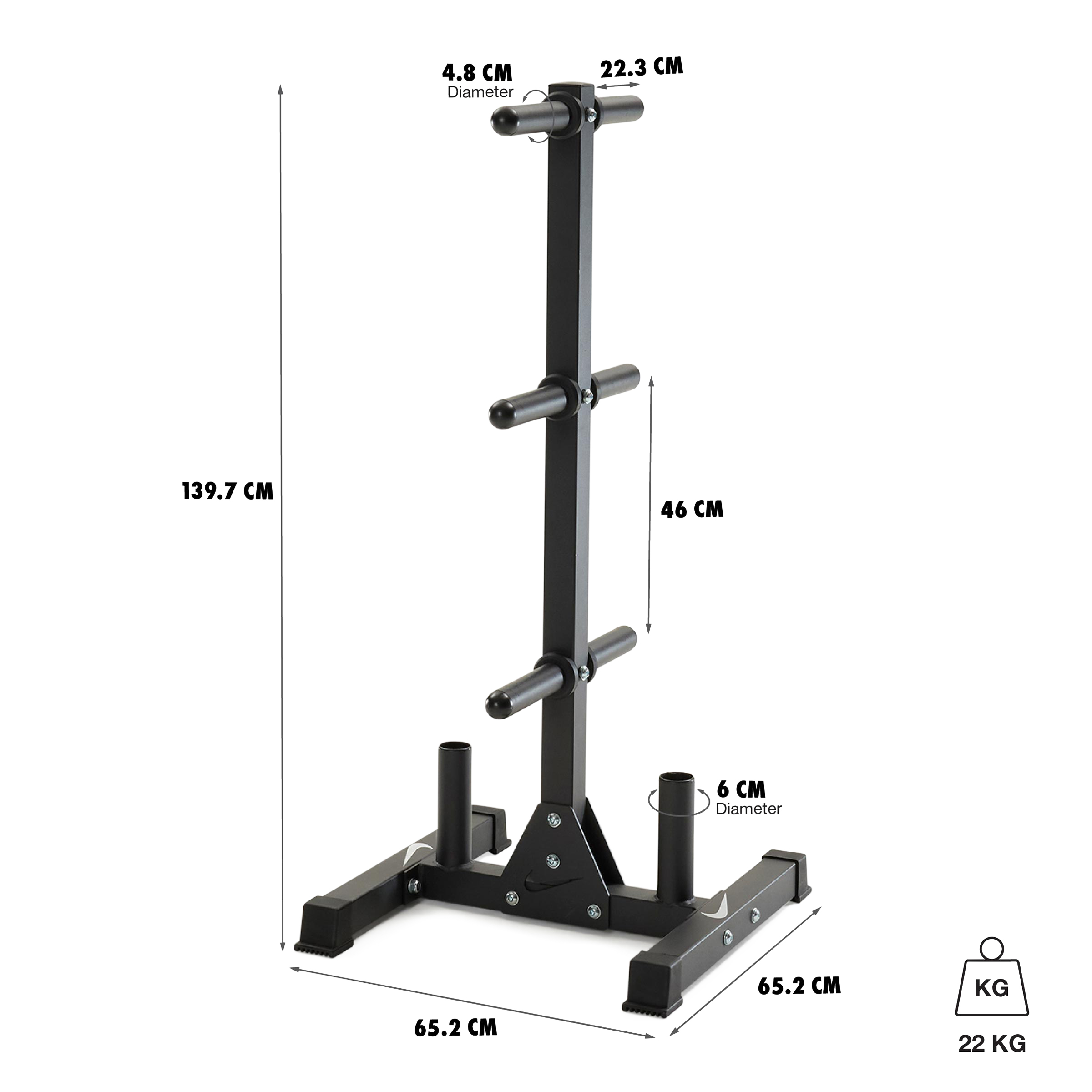 Nike Soporte para barra y &aacute;rbol de discos, SURTIDO, hi-res