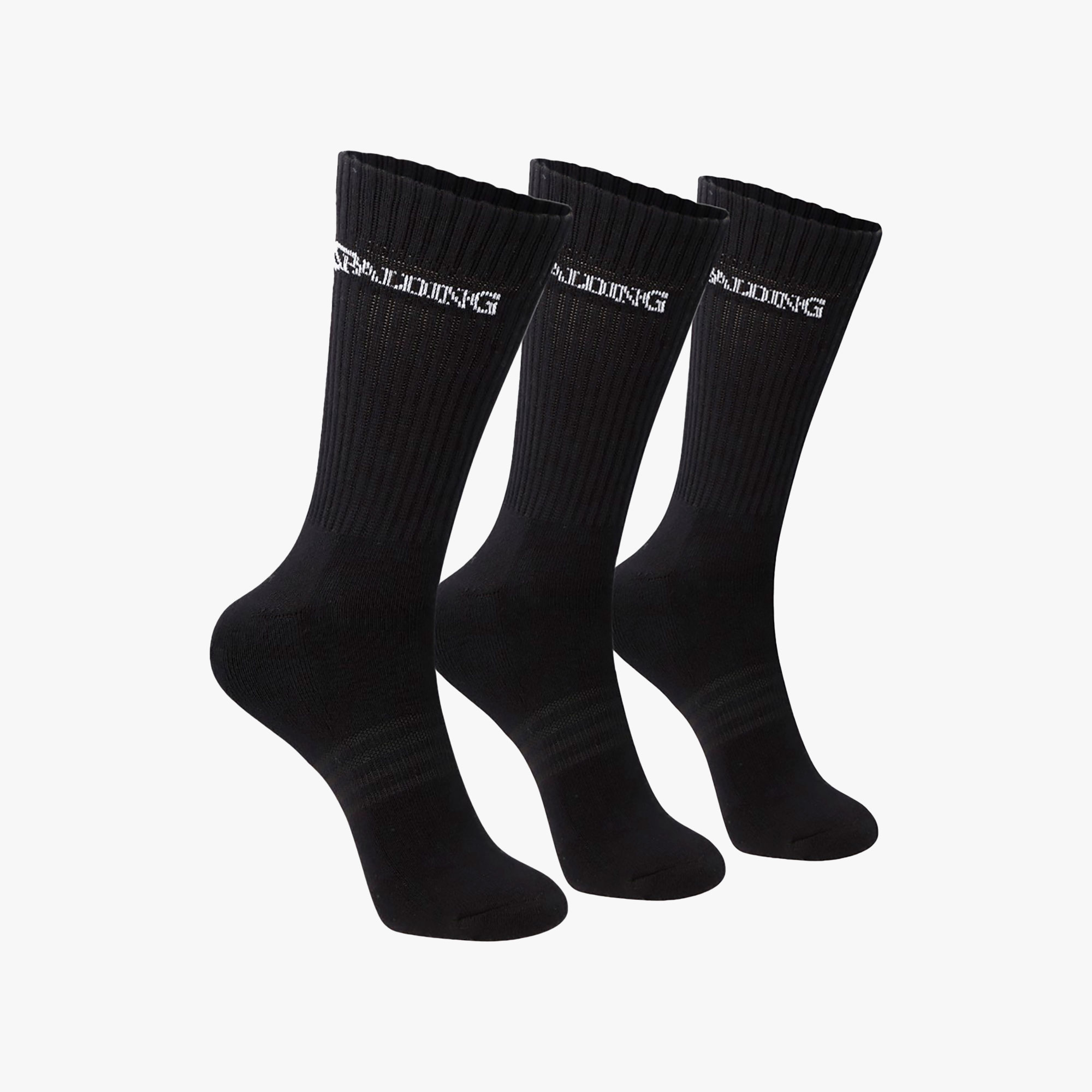 Spalding Calcetines Largos 3 Pares, NEGRO, hi-res