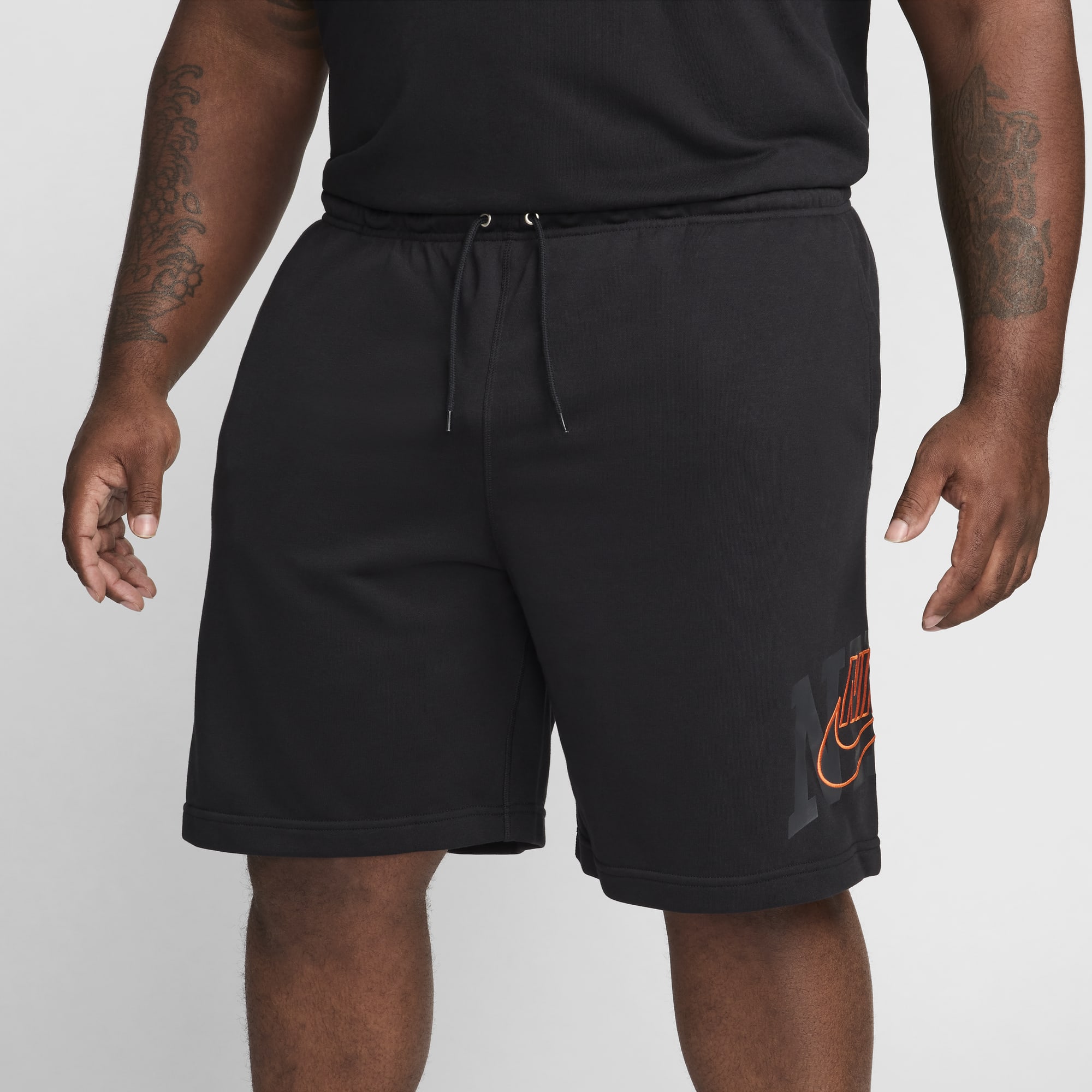 Nike Shorts de French Terry Club, NEGRO, hi-res