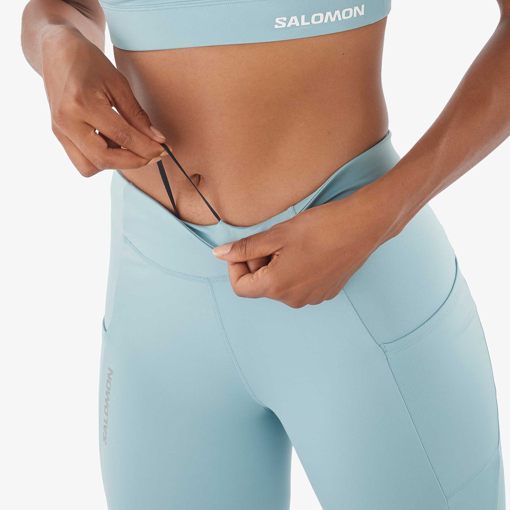 Salomon Calzas Cross Run 28'' Tight, AZUL, hi-res