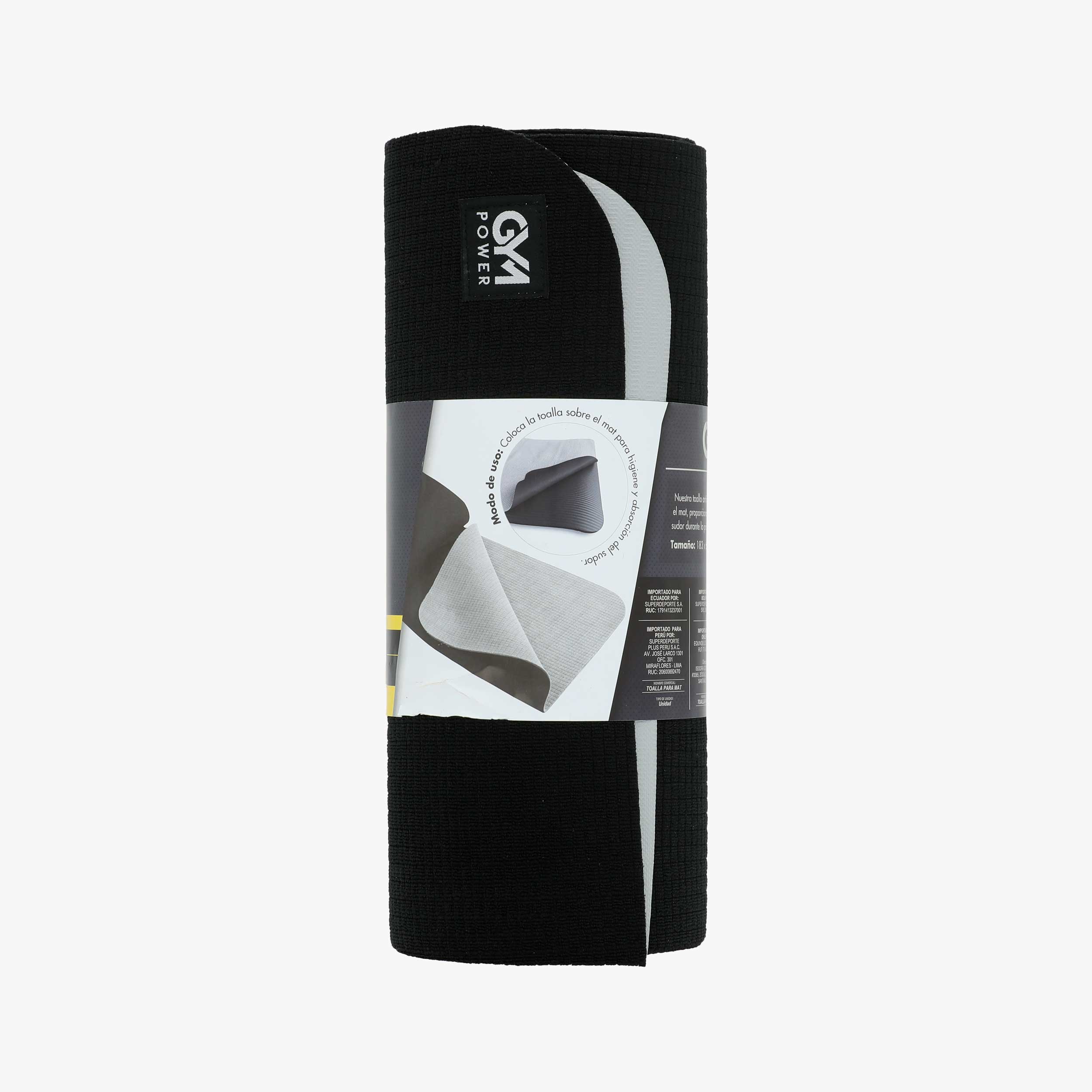 Gym Power Towel Mat, NEGRO, hi-res