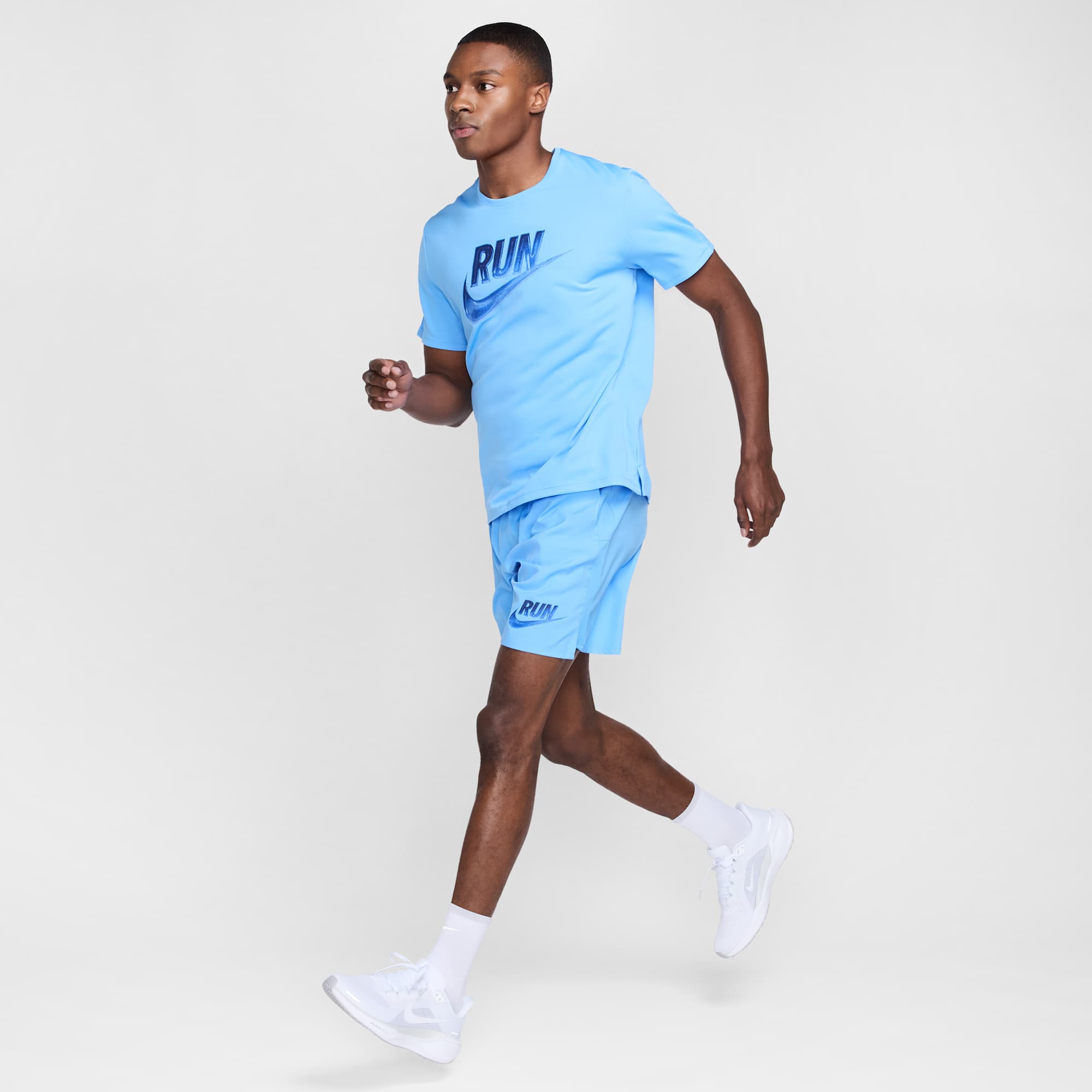 Nike Polera Miler Run Energy, AZUL, hi-res