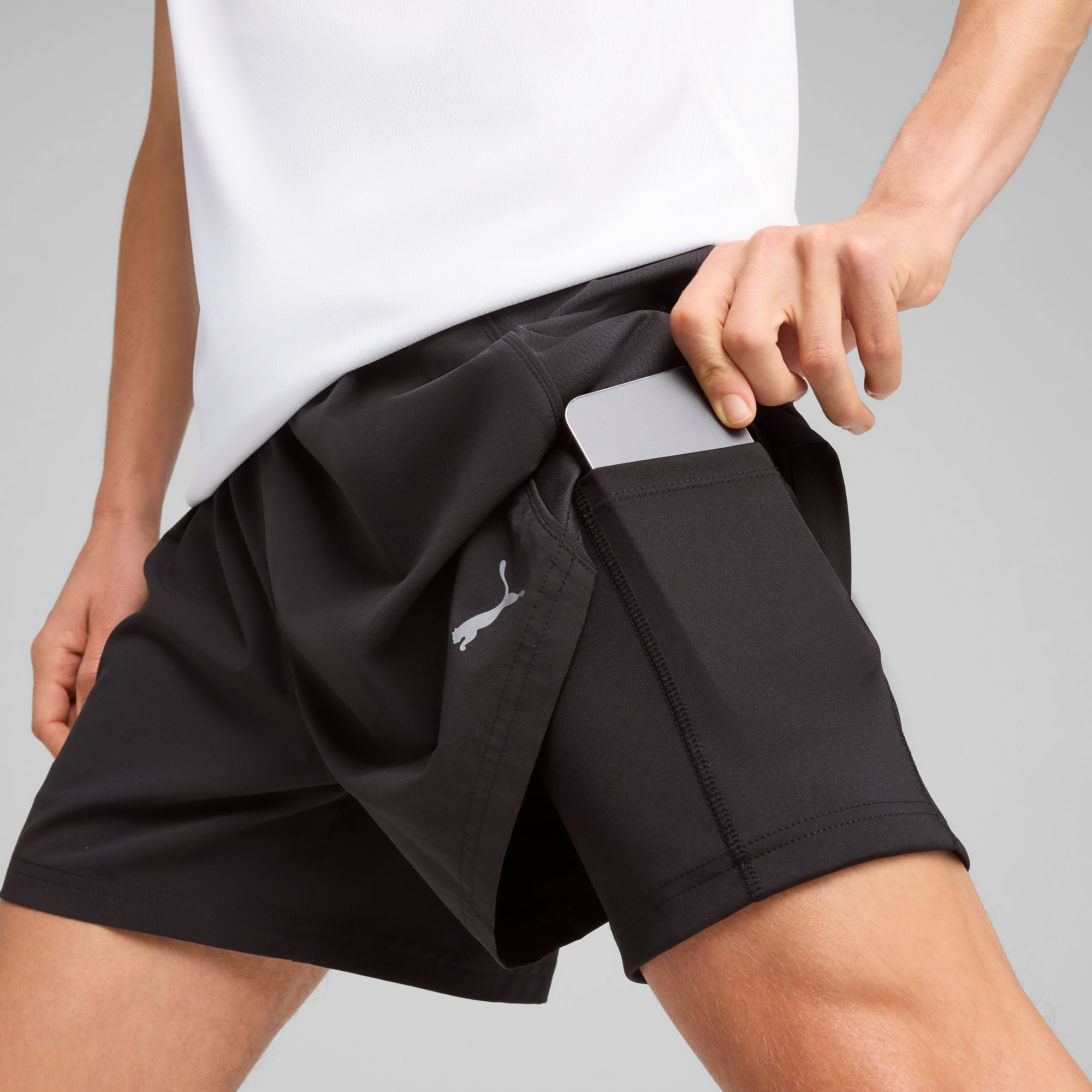Puma Shorts de Running 2 en 1 VELOCITY, NEGRO, hi-res