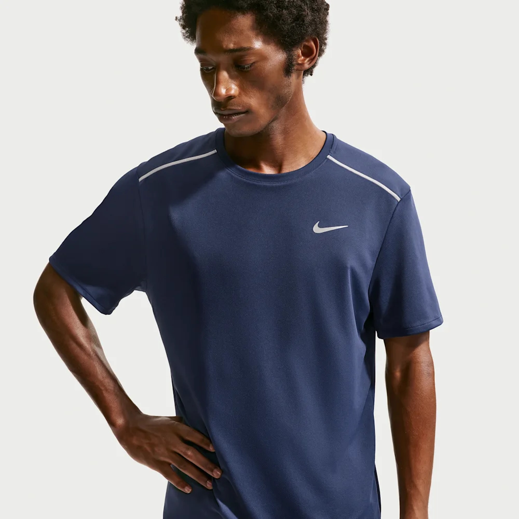 Nike Polera Miler, AZUL, hi-res