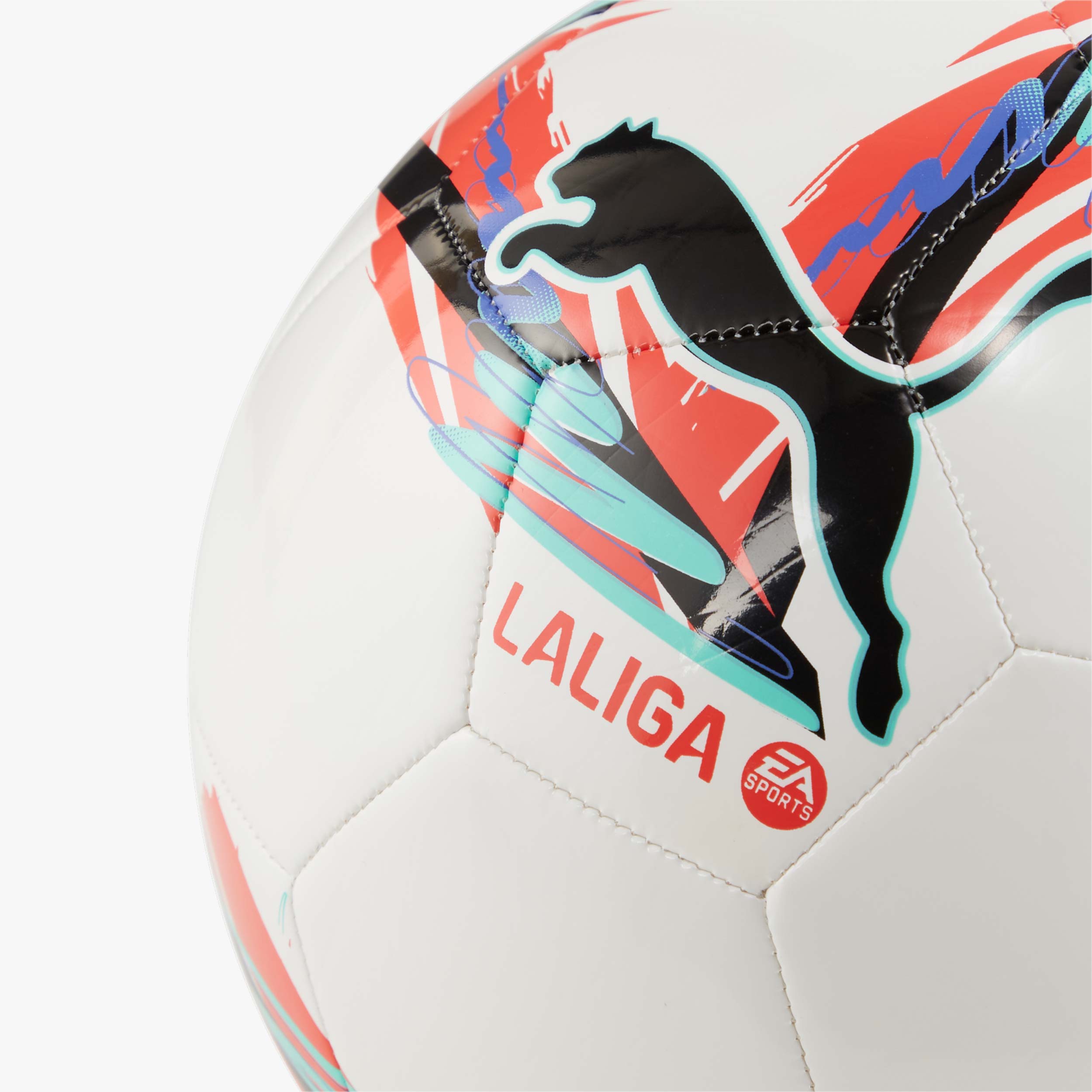 Puma Pelota de Fútbol Orbita La Liga 1 MS, BLANCO, hi-res