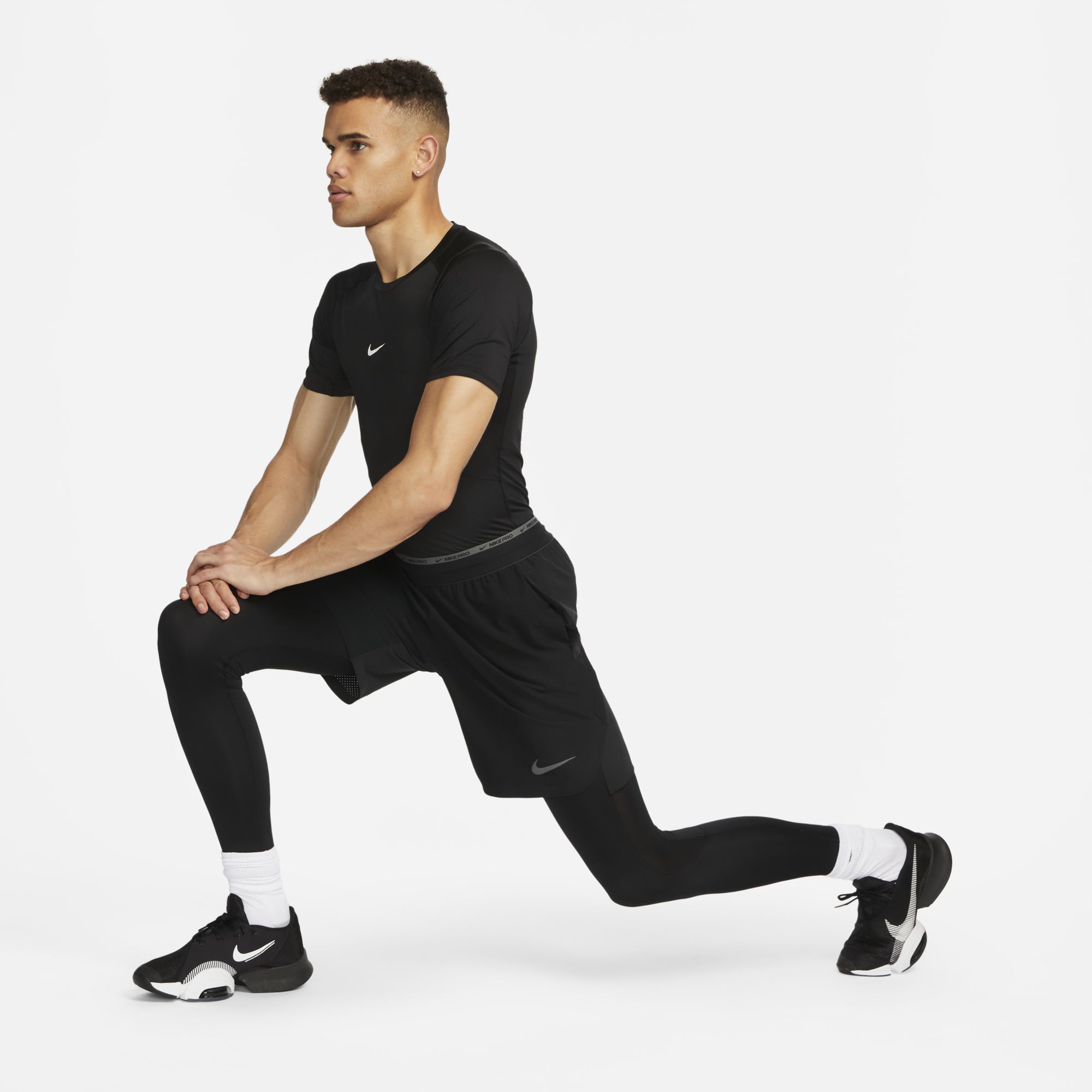 Nike Polera Pro Dri-Fit, NEGRO, hi-res