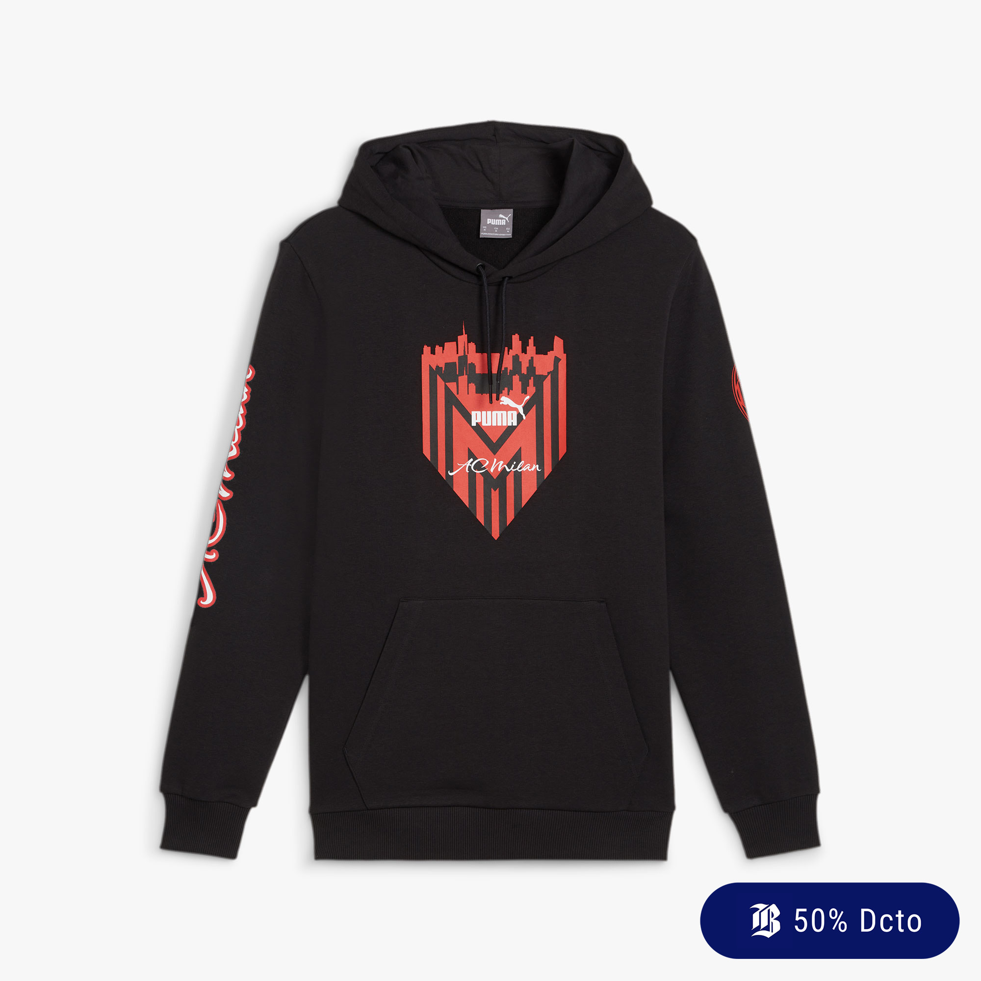 Puma Polerón AC Milan Ftblicons, NEGRO, hi-res