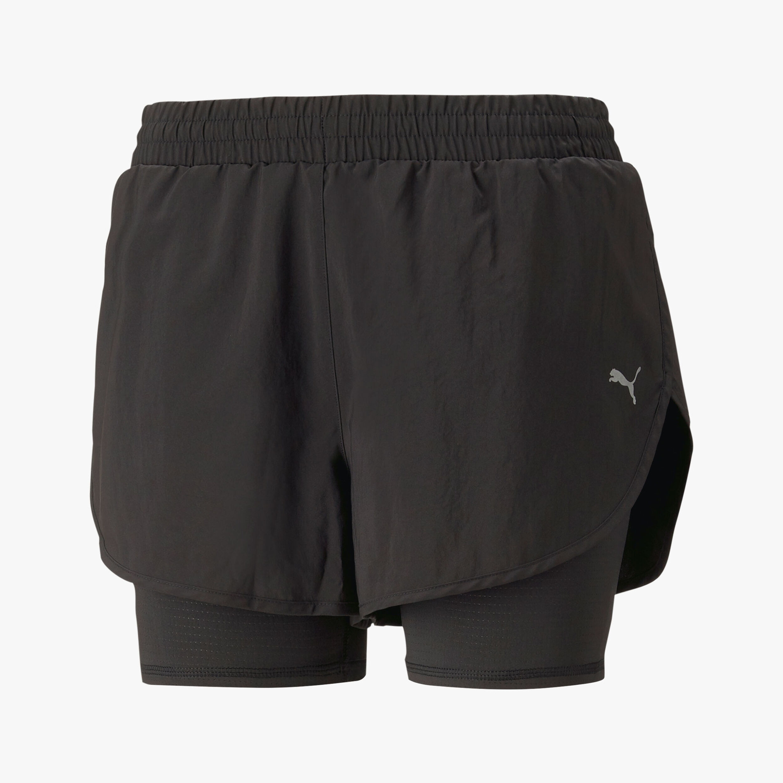 Puma Shorts Run Favorite Woven 2 in 1, NEGRO, hi-res