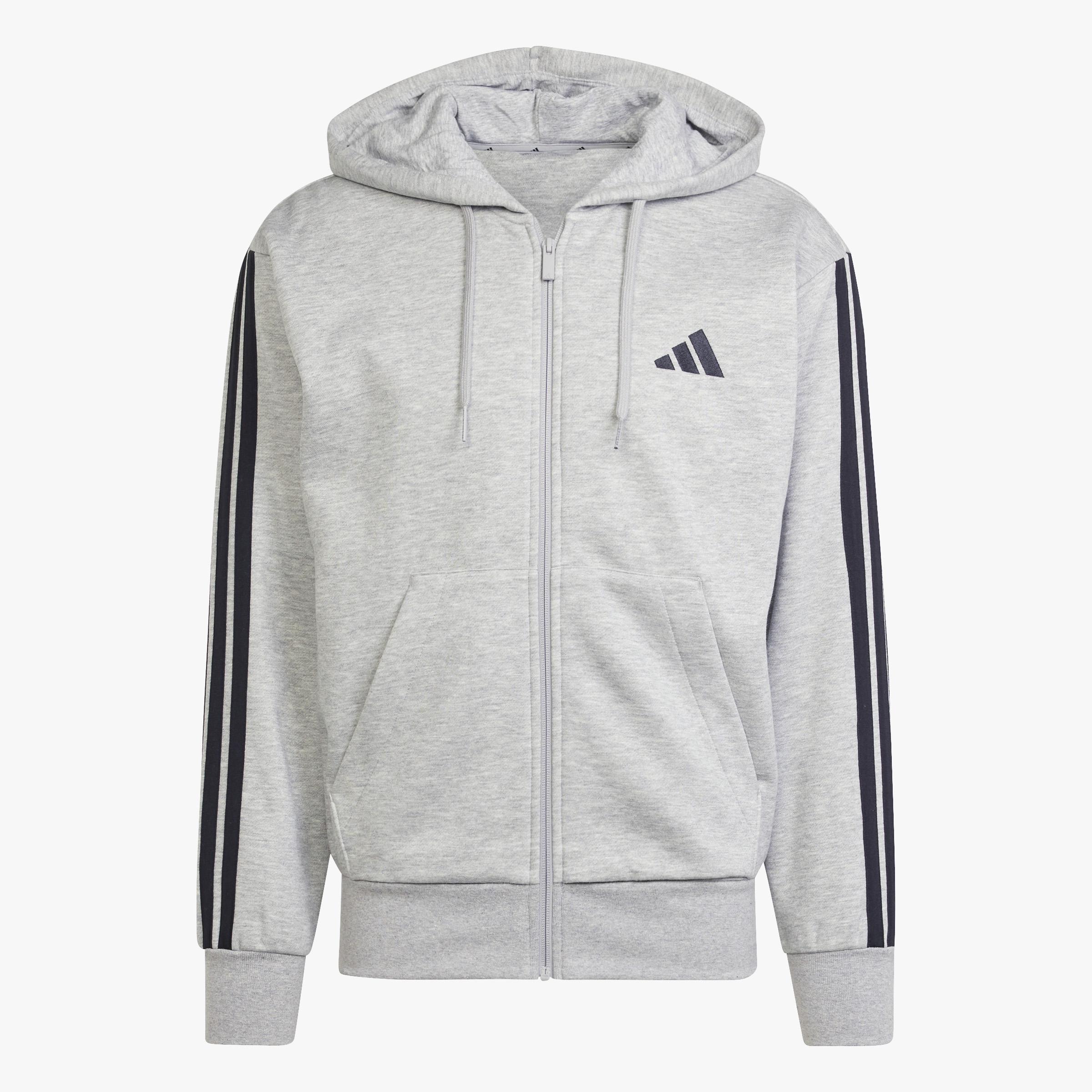 adidas Chaqueta Essentials 3-Stripes Fleece, GRIS, hi-res