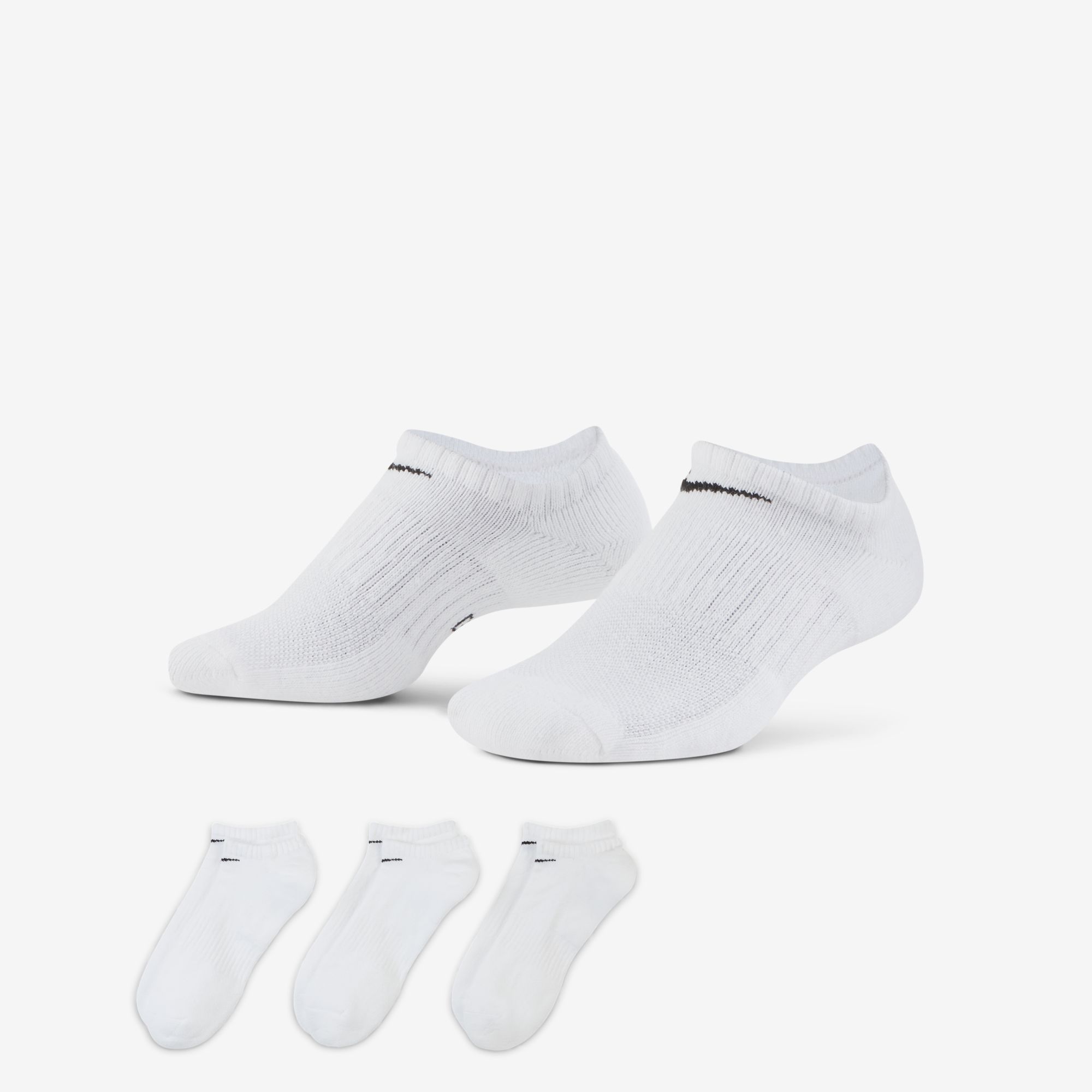 Nike Everyday Cushioned Invisibles 3 Pares, BLANCO, hi-res