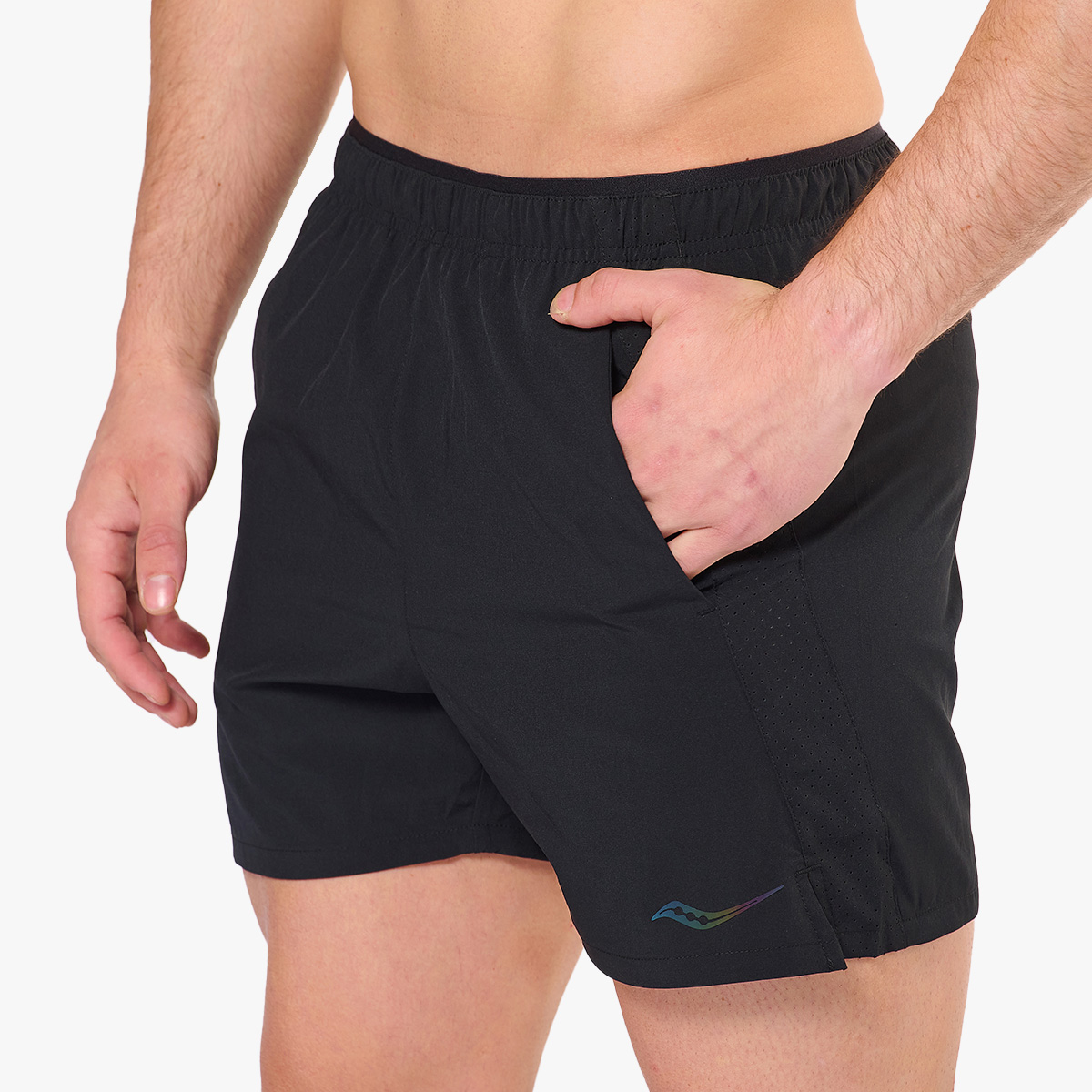 Saucony Shorts Outpace 5, NEGRO, hi-res