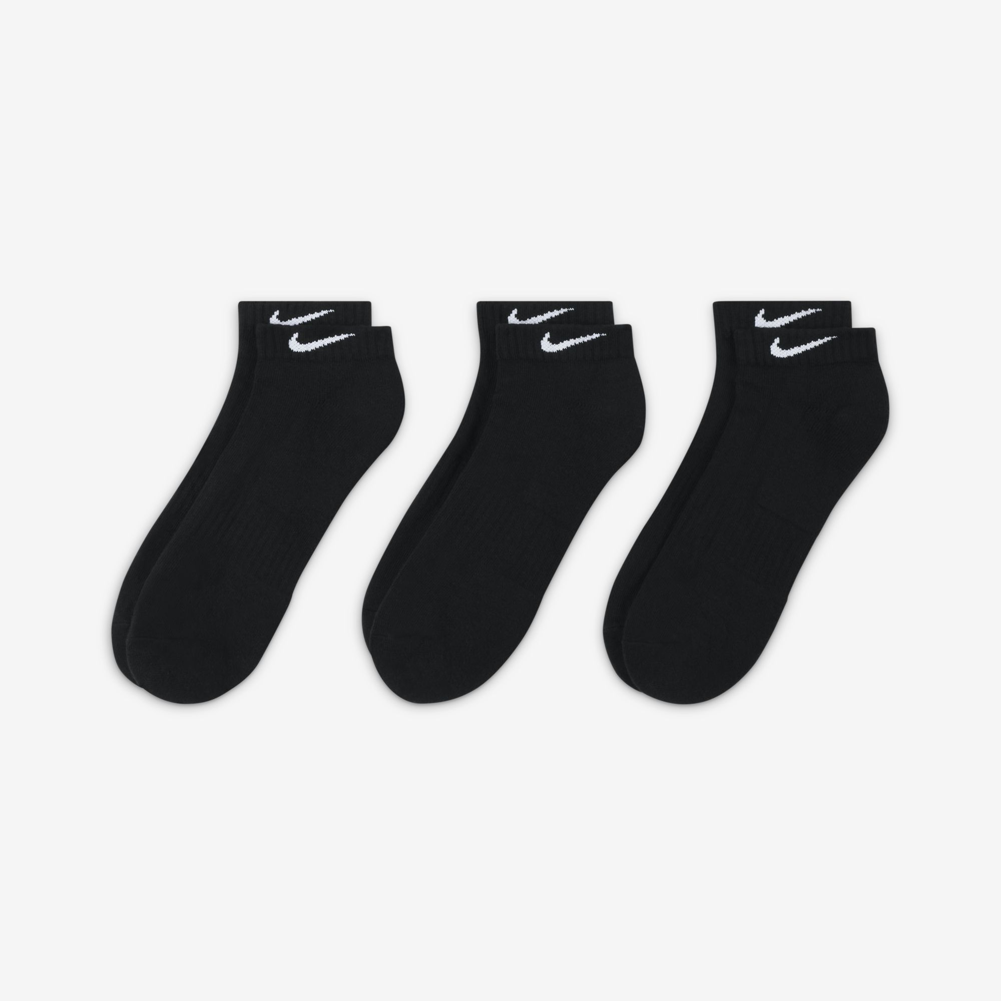 Nike Everyday Cushioned Cortas 3 Pares, NEGRO, hi-res