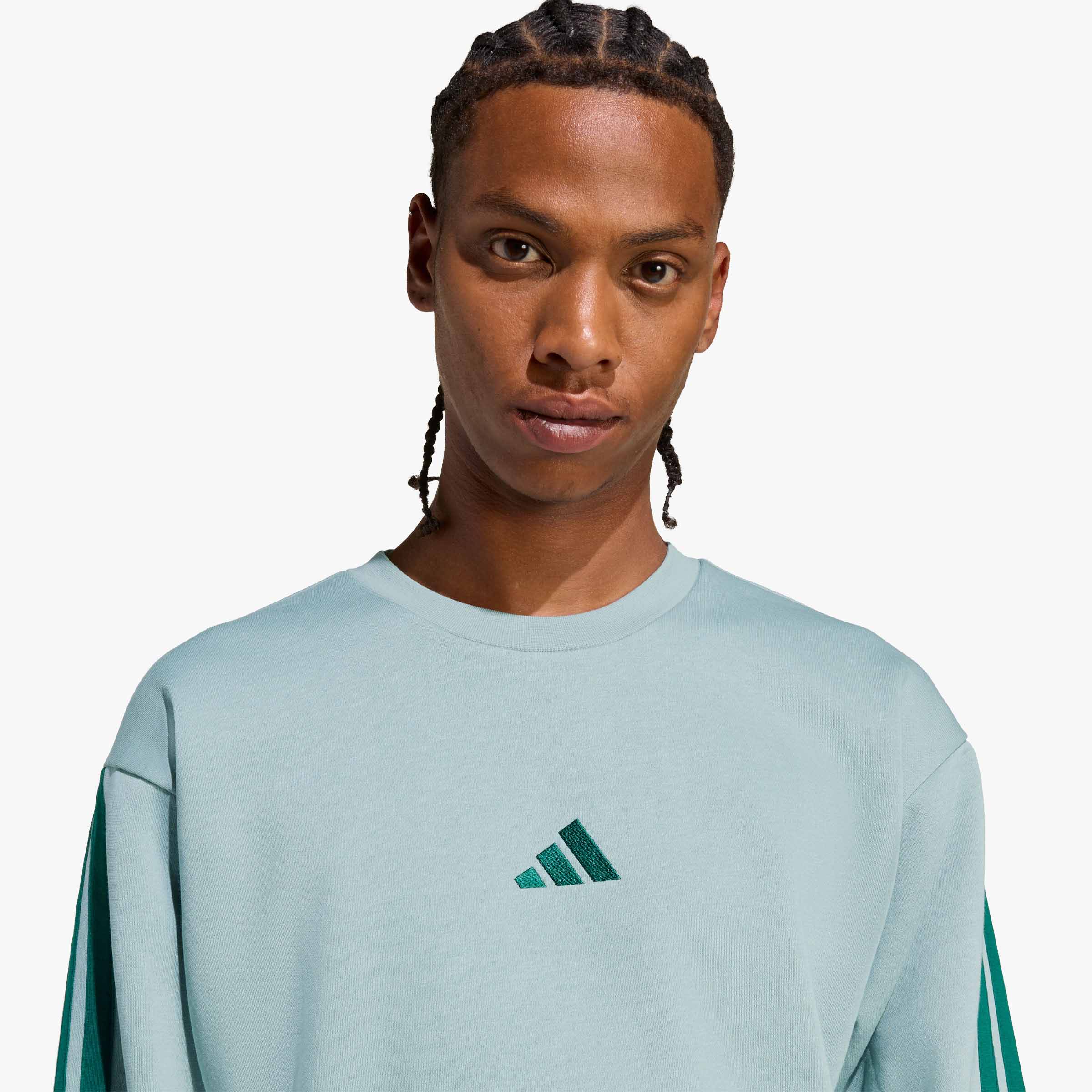 adidas Poler&oacute;n Essentials Fleece 3 Tiras, VERDE, hi-res
