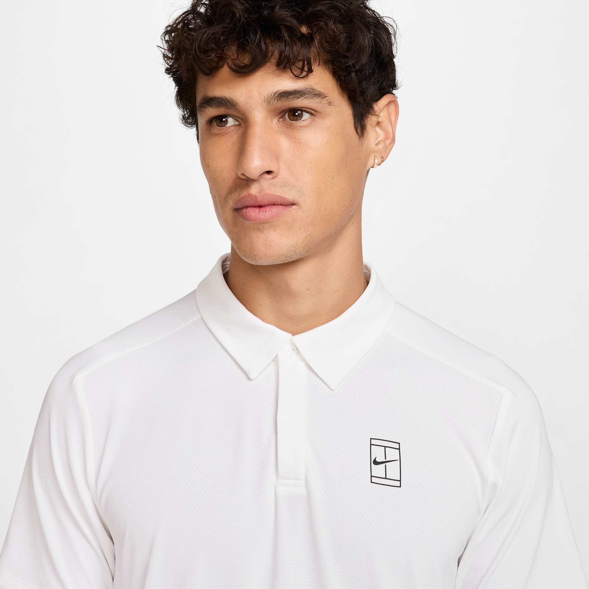 Nike PoleraCourt Polera Dri-FIT Advantage, BLANCO, hi-res