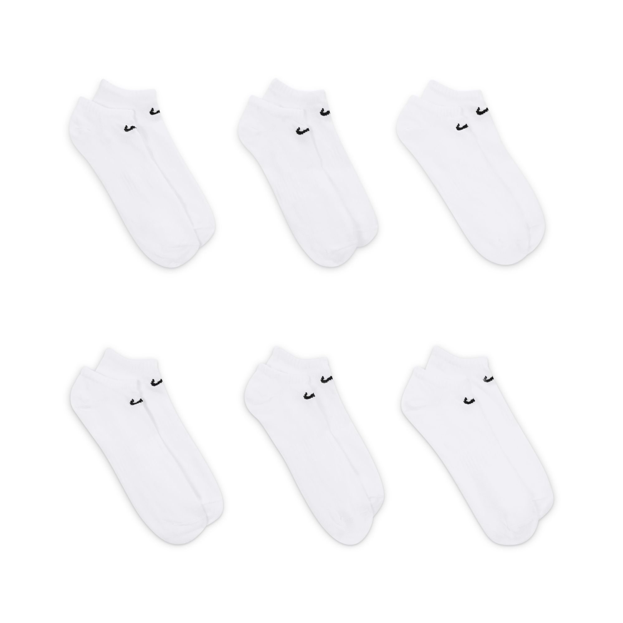 Nike Calcetines Everyday Lightweight Invisibles 6 Pares, BLANCO, hi-res