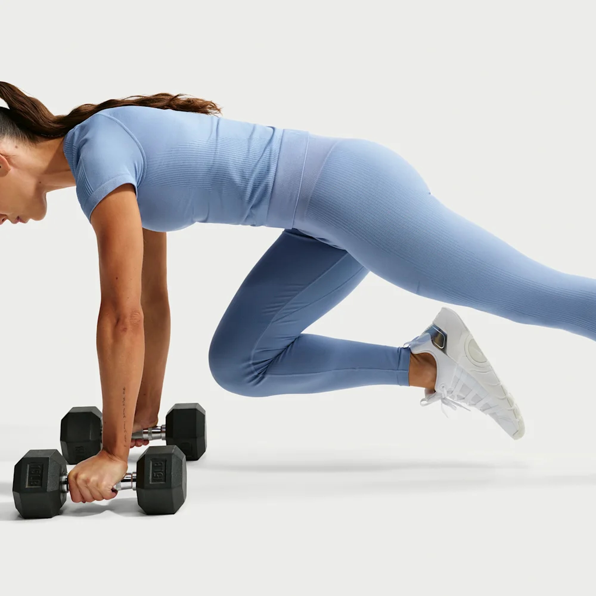Nike Calzas Pro Seamless, AZUL, hi-res