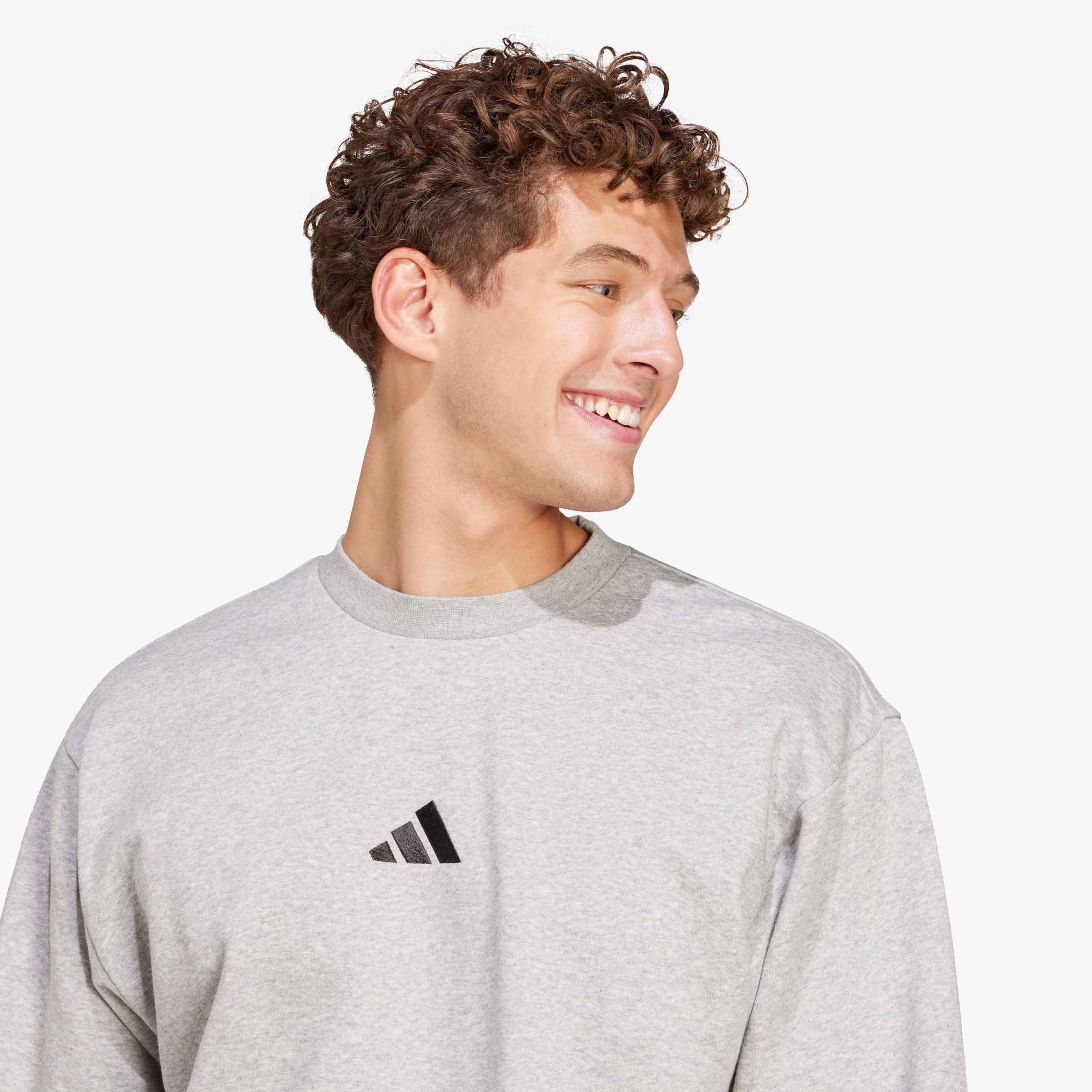 adidas Poler&oacute;n Essentials Feelcozy Felpa, GRIS, hi-res