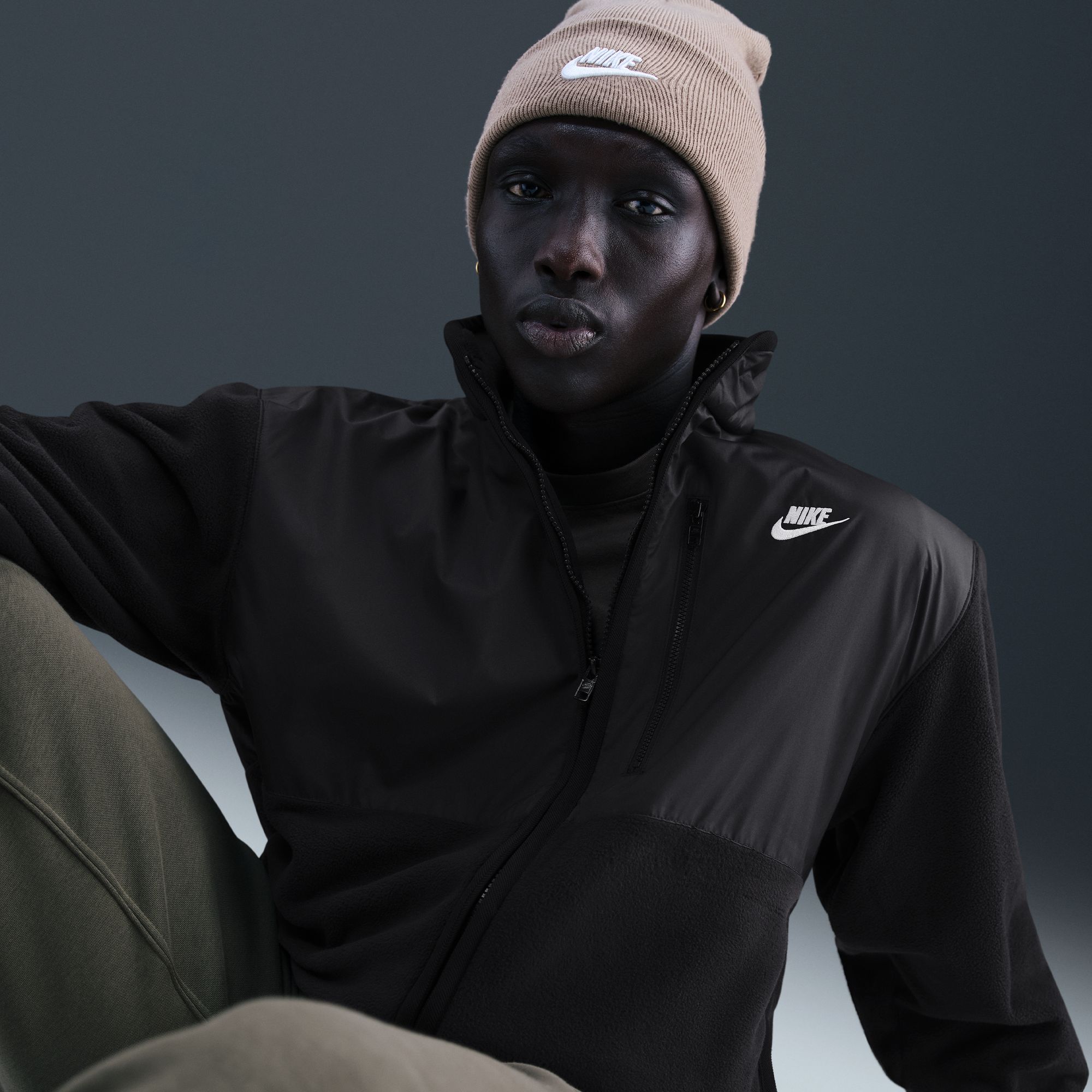Nike Chaqueta Sportswear Club, NEGRO, hi-res