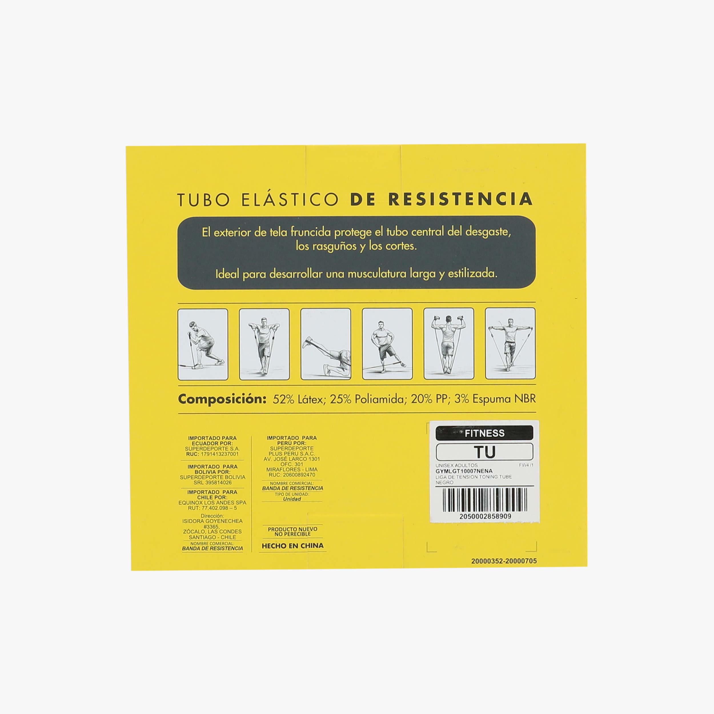Gym Power Toning Tube, NEGRO, hi-res