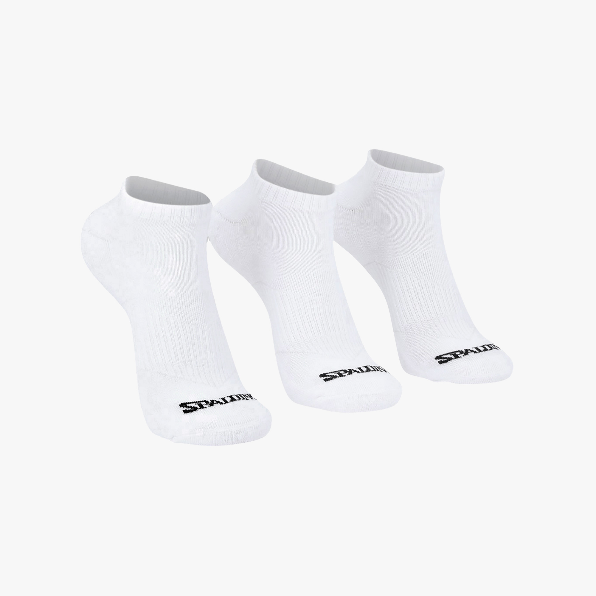 Spalding Calcetines Cortos 3 Pares, BLANCO, hi-res