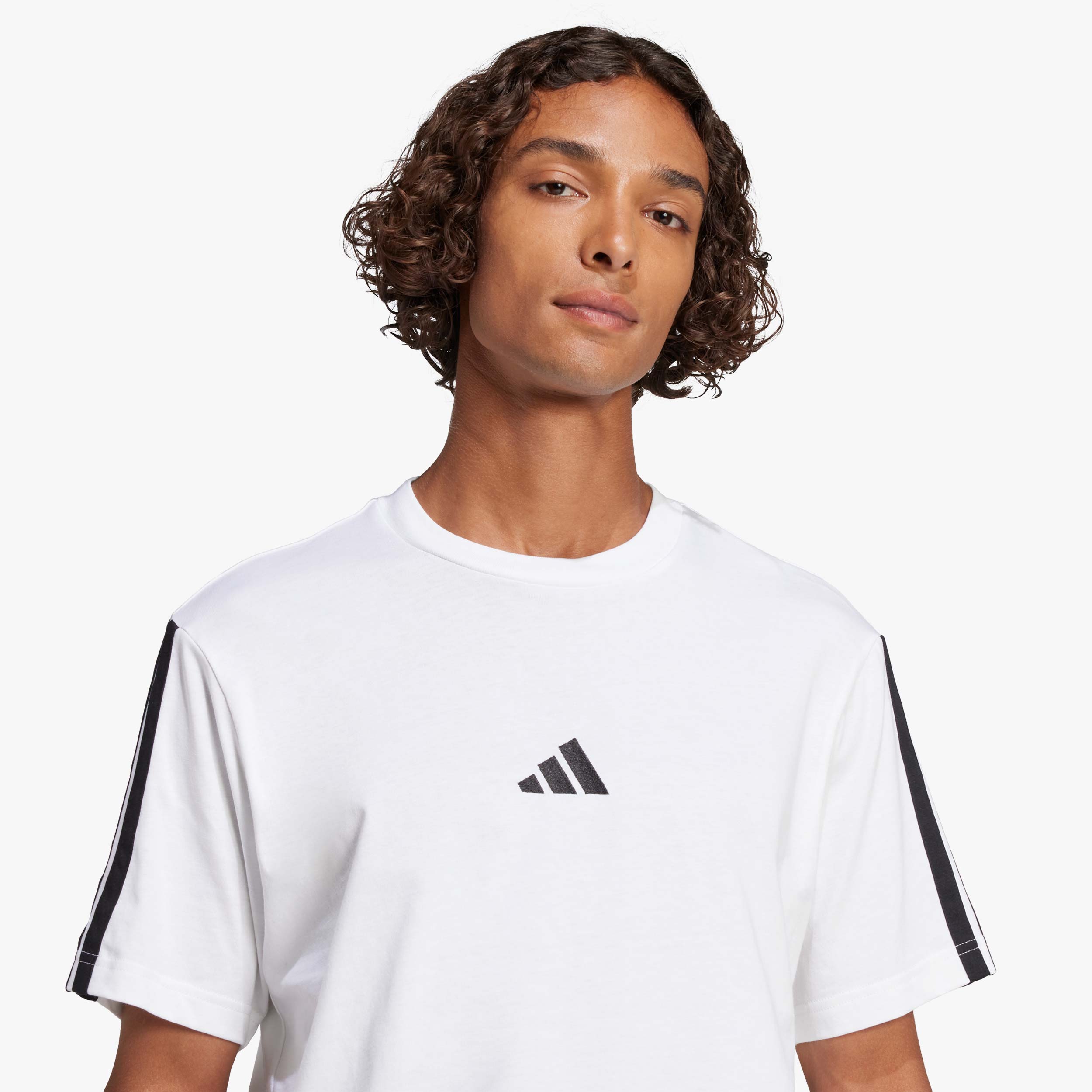 adidas Polera Essentials 3 Tiras Tejido Jersey, BLANCO, hi-res