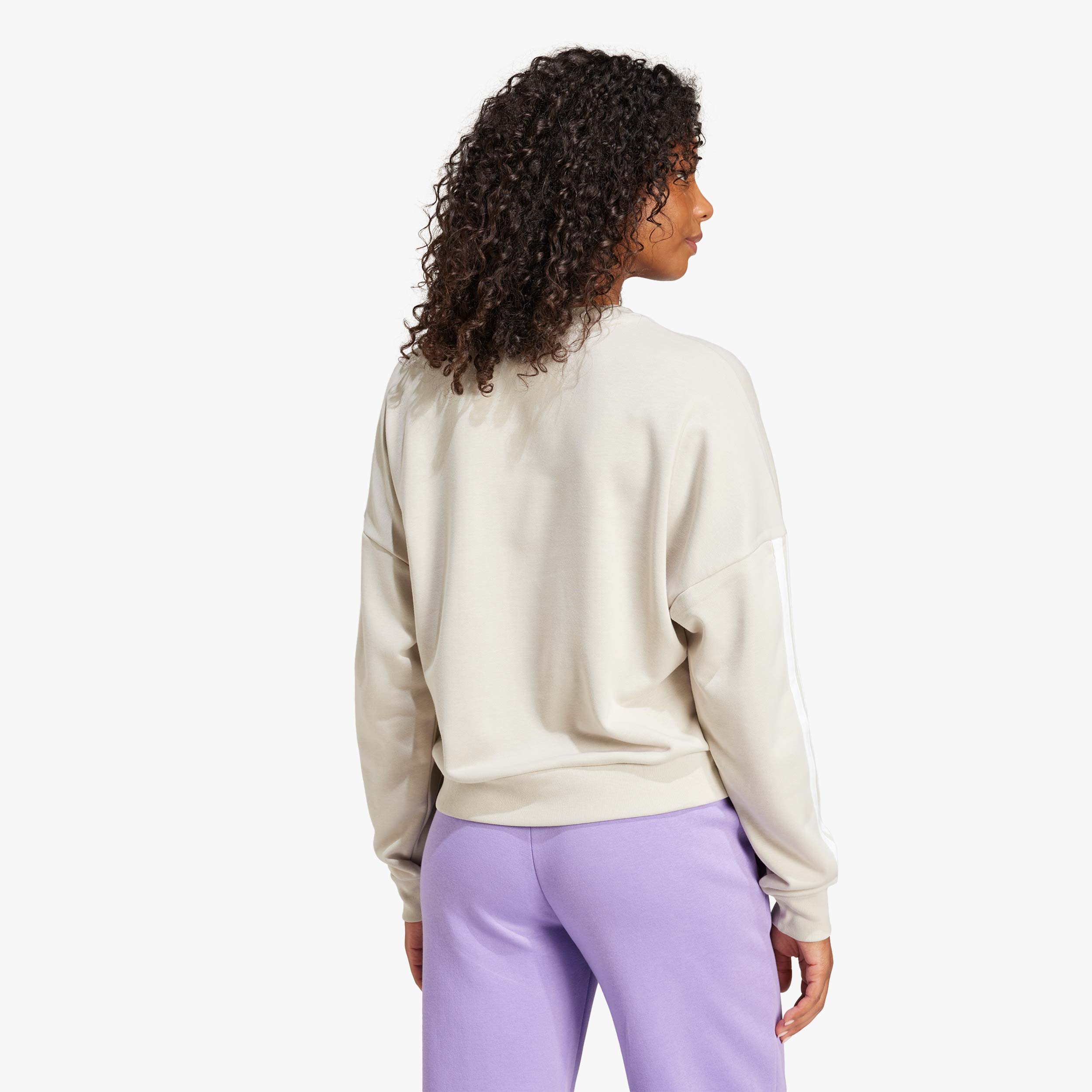 adidas Polerón Essentials 3 Tiras French Terry, GRIS, hi-res