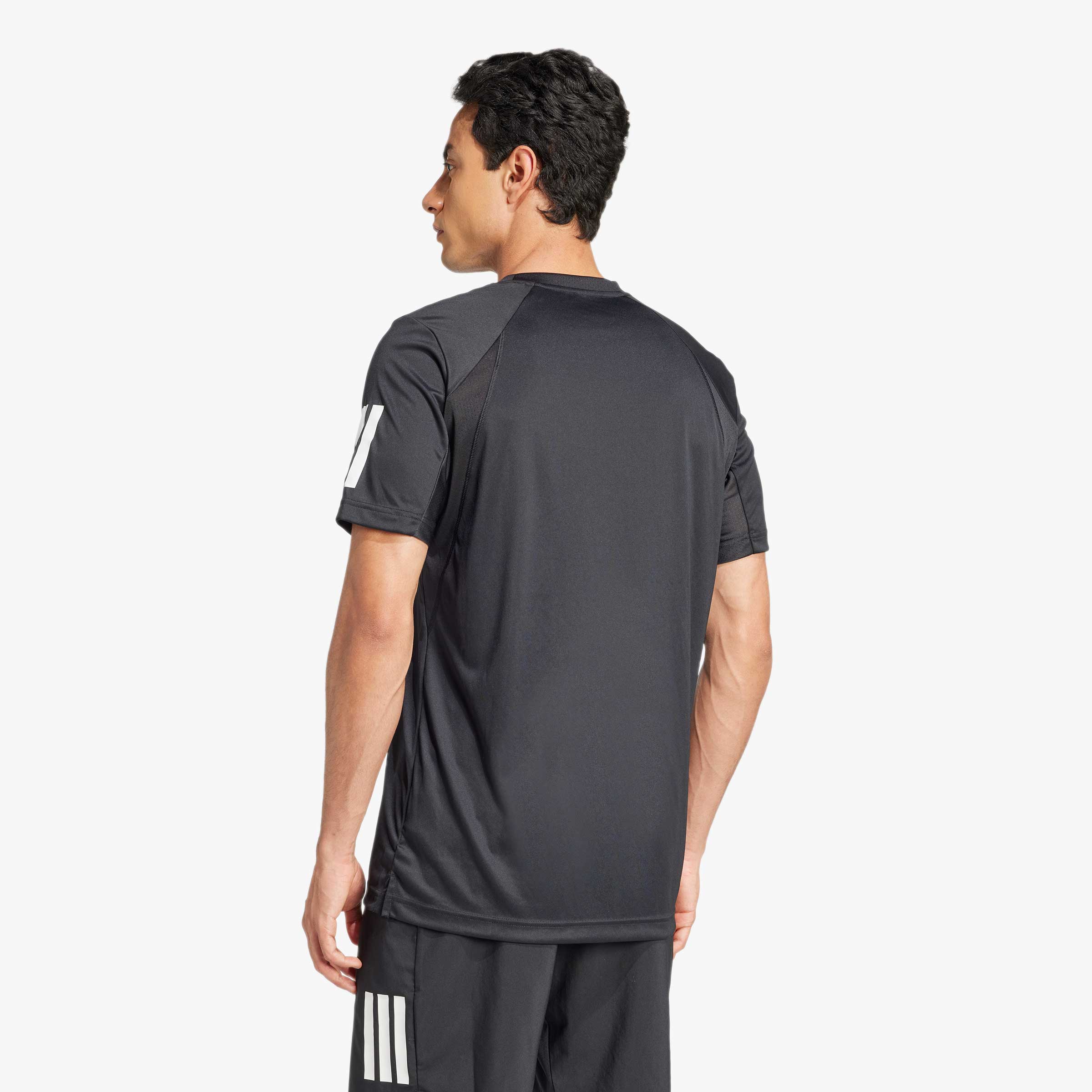 adidas Polera Club Tennis Climacool 3 bandas, NEGRO, hi-res