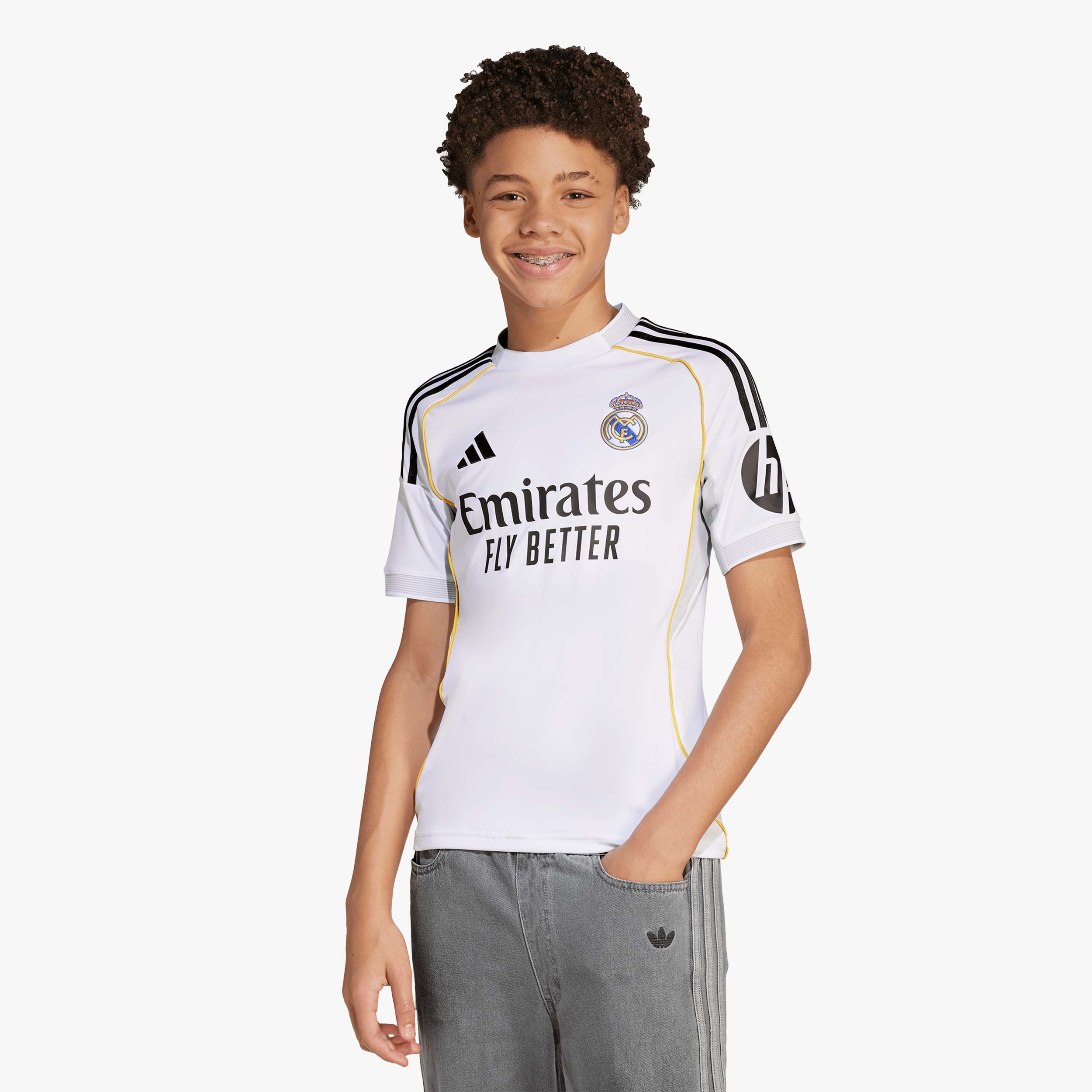 adidas Camiseta Real Madrid Visitante 25/26 Ni&ntilde;os, BLANCO, hi-res