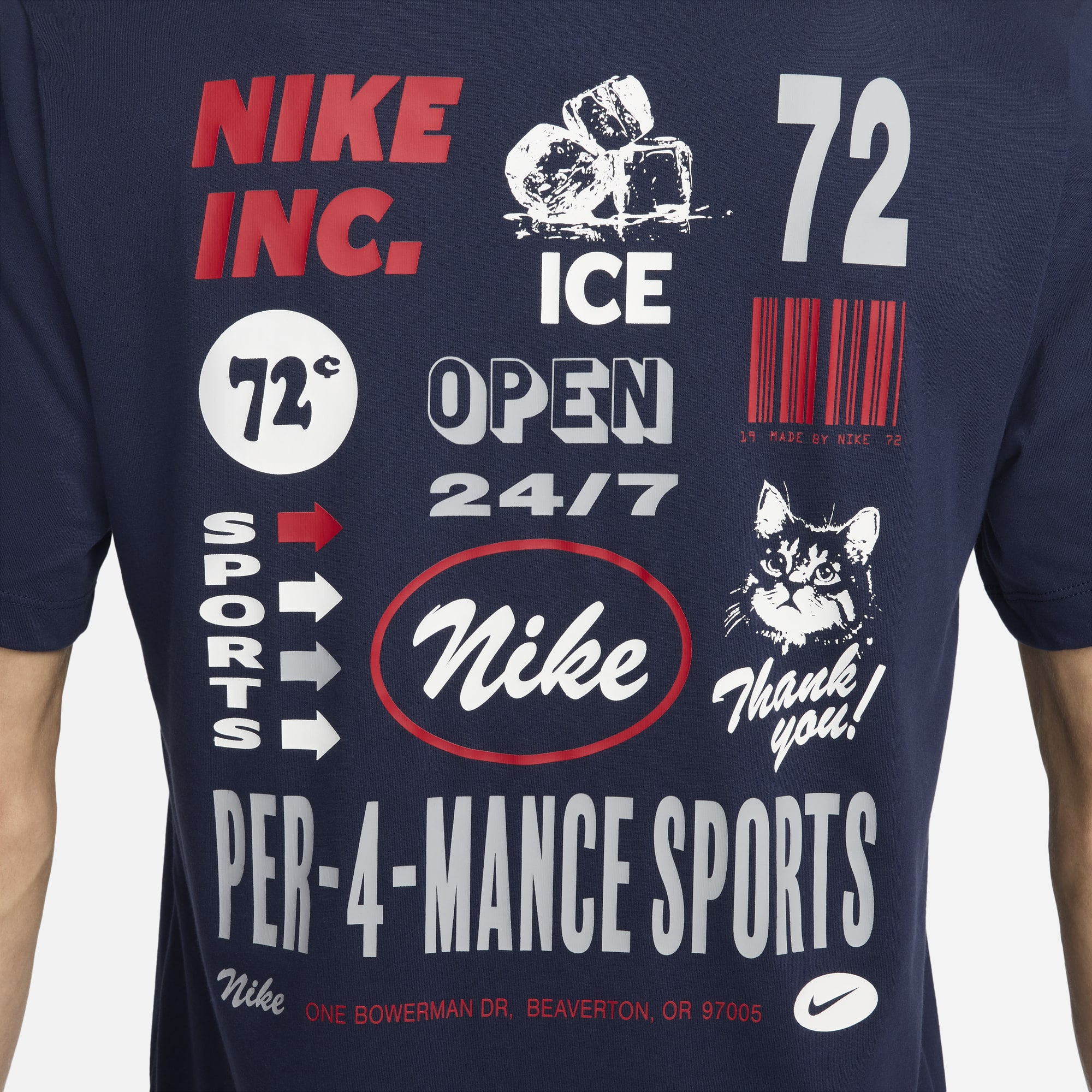 Nike Polera Deportiva Dri-FIT, AZUL, hi-res