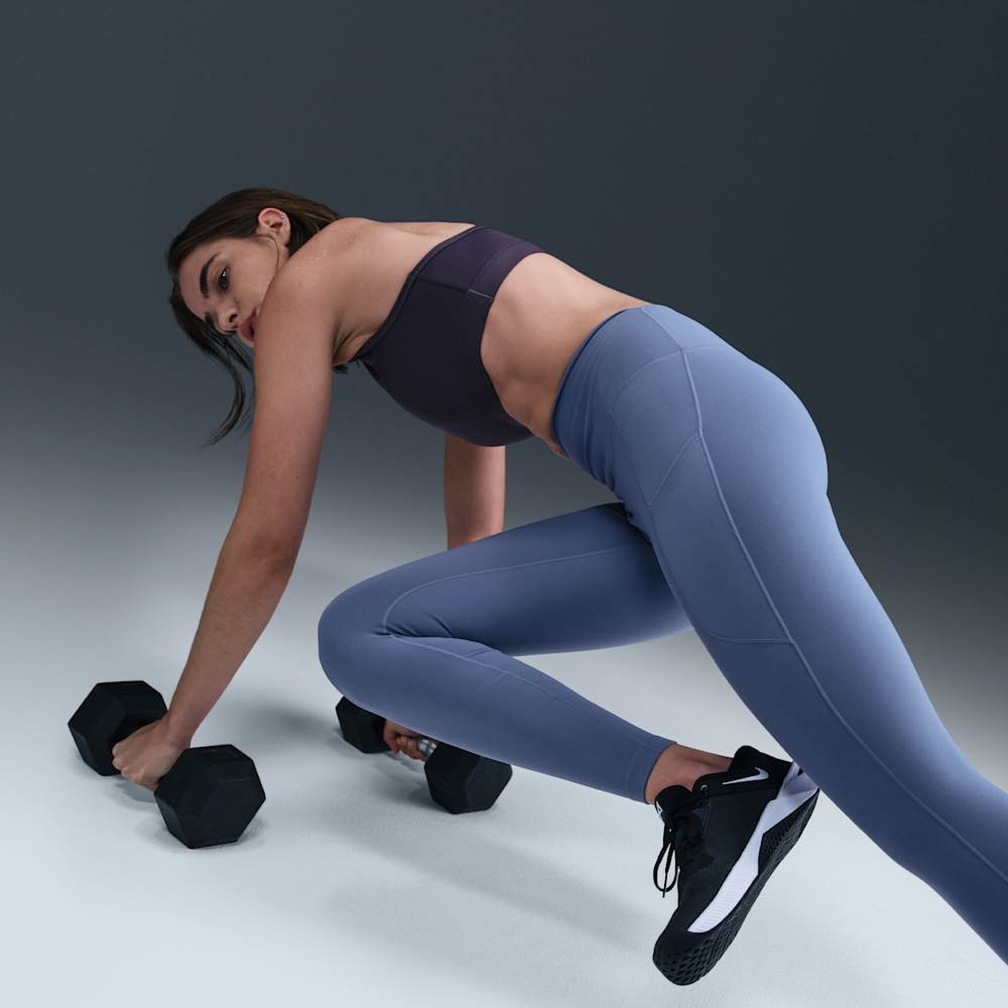 Nike Calzas One, AZUL, hi-res