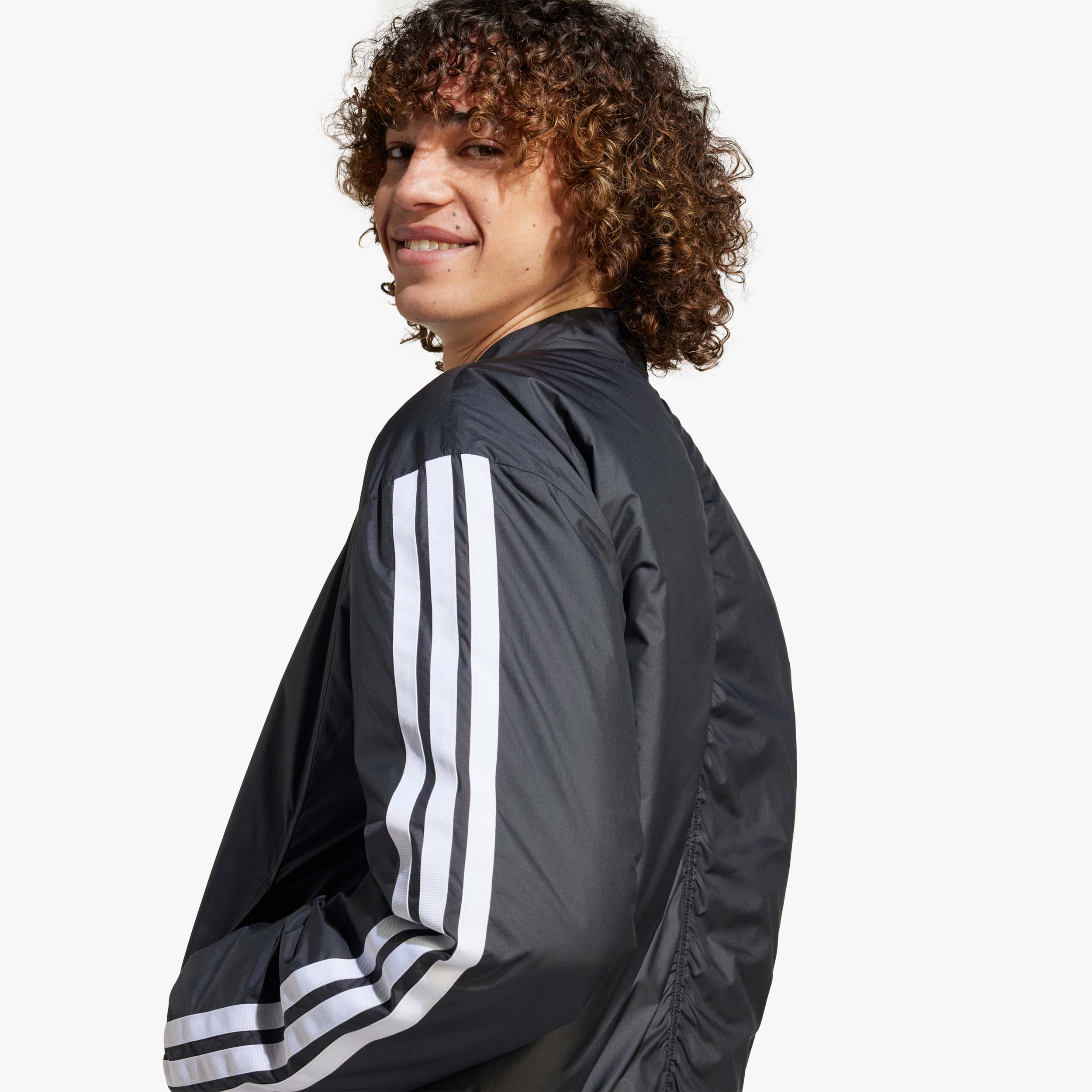 adidas Chaqueta B&oacute;mber T&eacute;rmica Essentials 3 Tiras, NEGRO, hi-res
