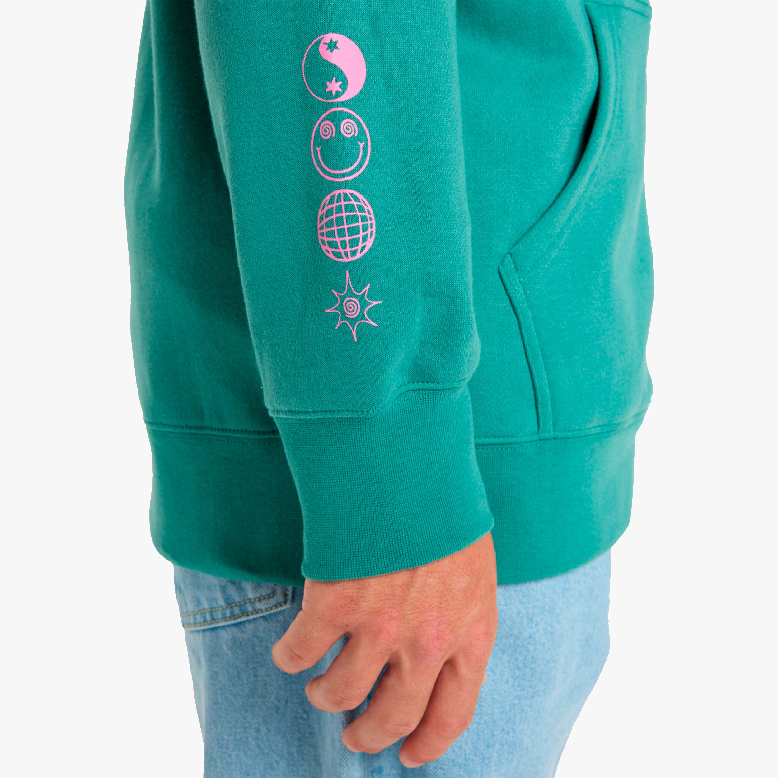 Quiksilver Poler&oacute;n GraphicZip , VERDE, hi-res