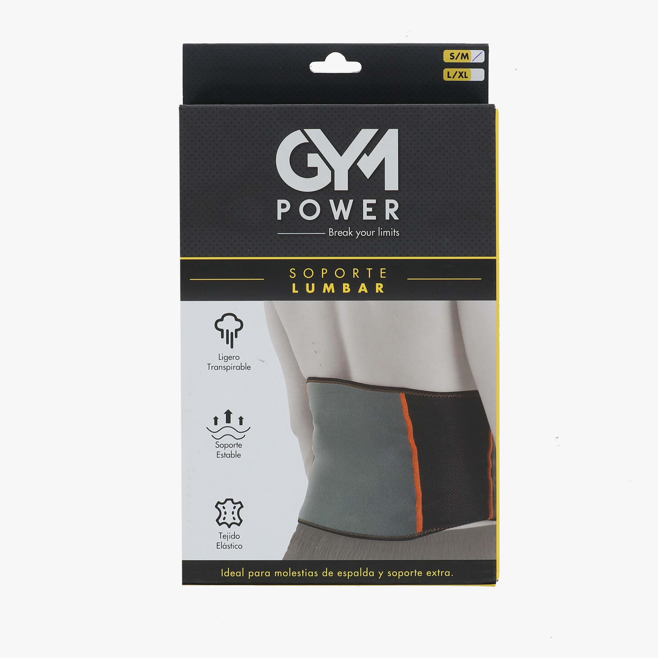 Gym Power Waist Support, GRIS, hi-res
