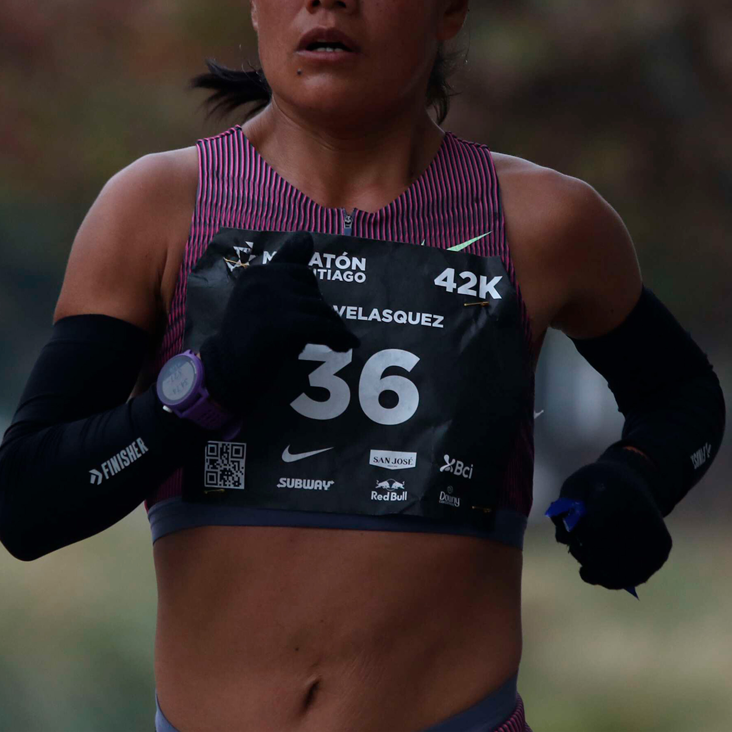 Finisher Par de Mangas para Running, NEGRO, hi-res