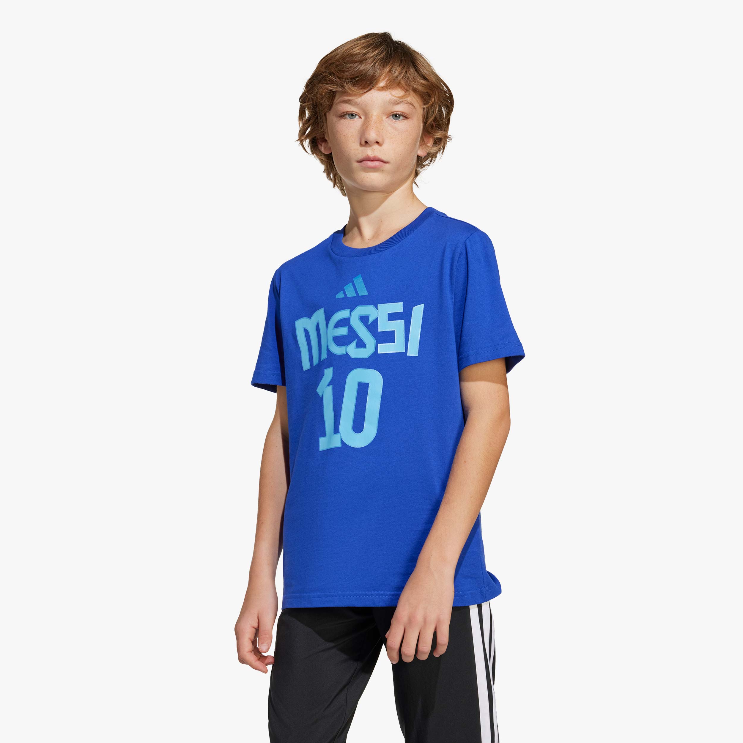adidas Polera Messi Ni&ntilde;os, AZUL, hi-res