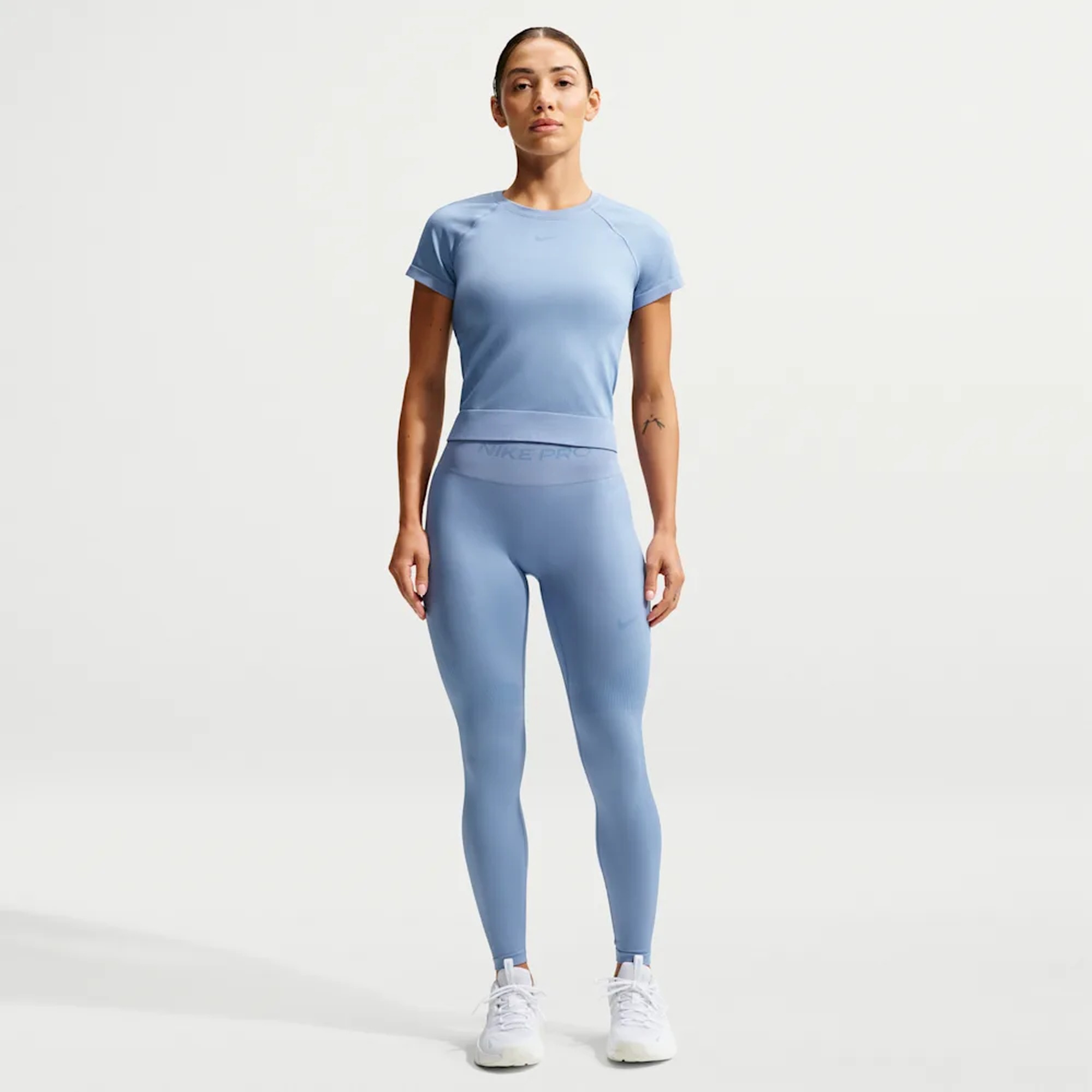 Nike Calzas Pro Seamless, AZUL, hi-res