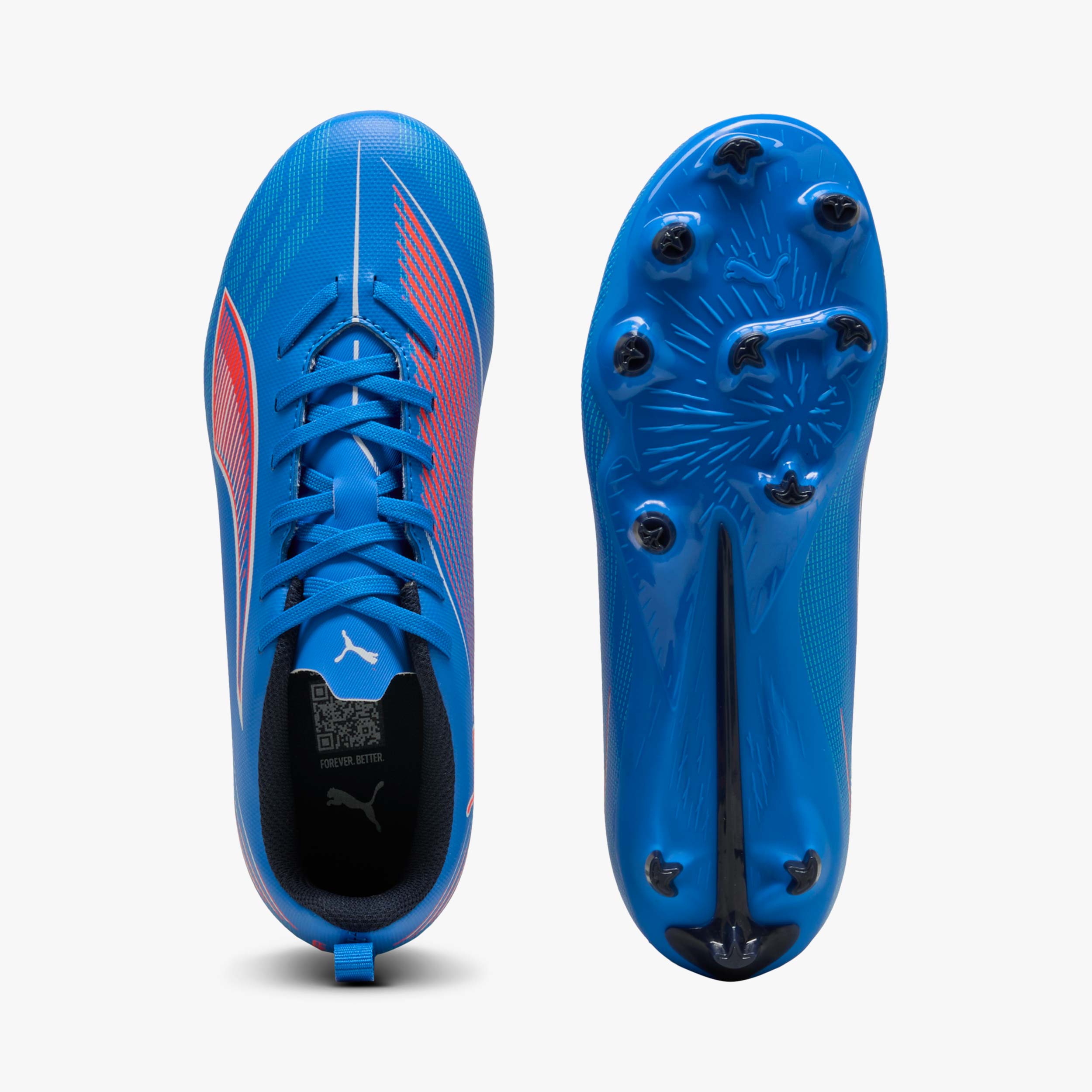 Puma Zapatillas Ultra 6 Play FG/AG Juvenil, AZUL, hi-res