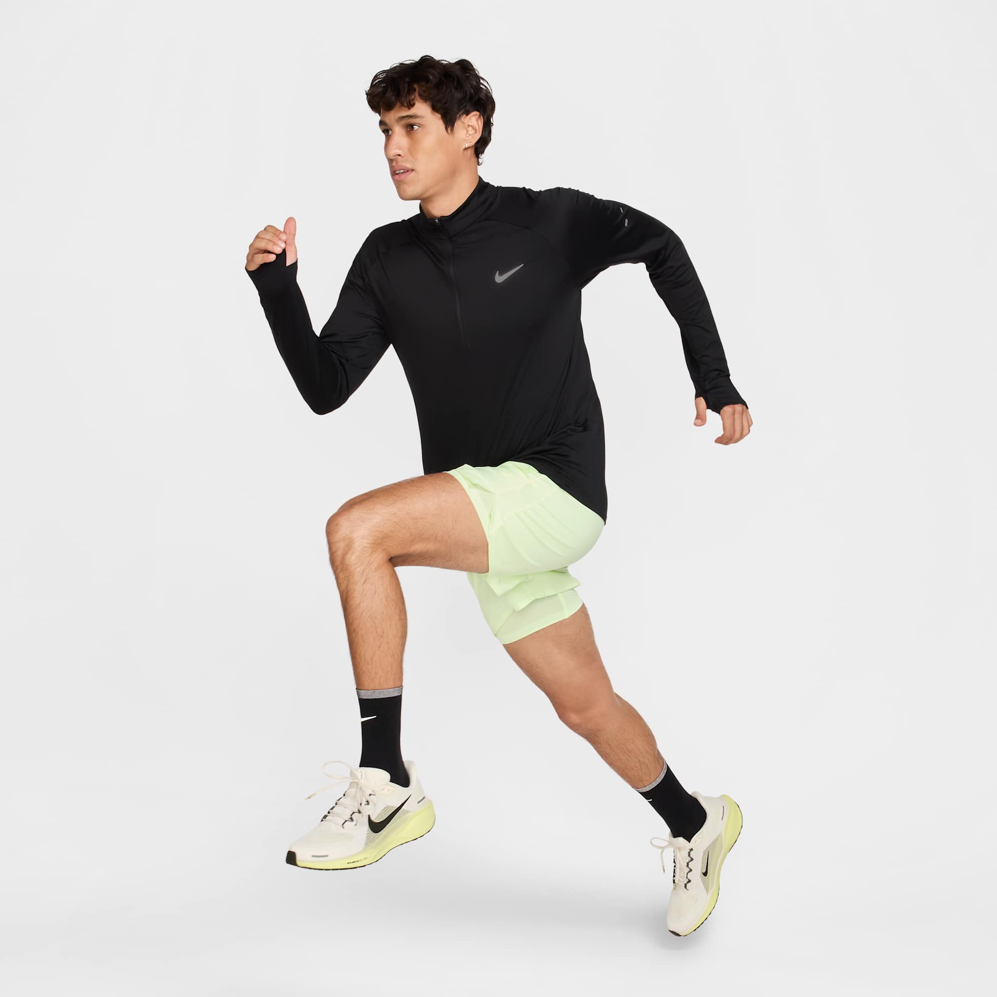 Nike Polera Dri-FIT 1/4-Zip Stride, NEGRO, hi-res