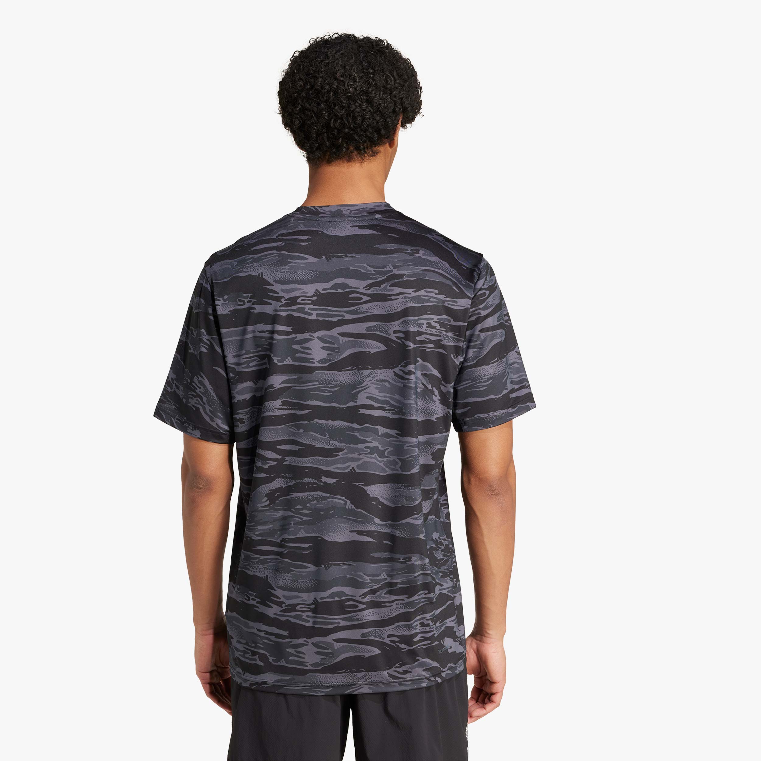 adidas Polera Train Essentials Camo AOP, NEGRO, hi-res