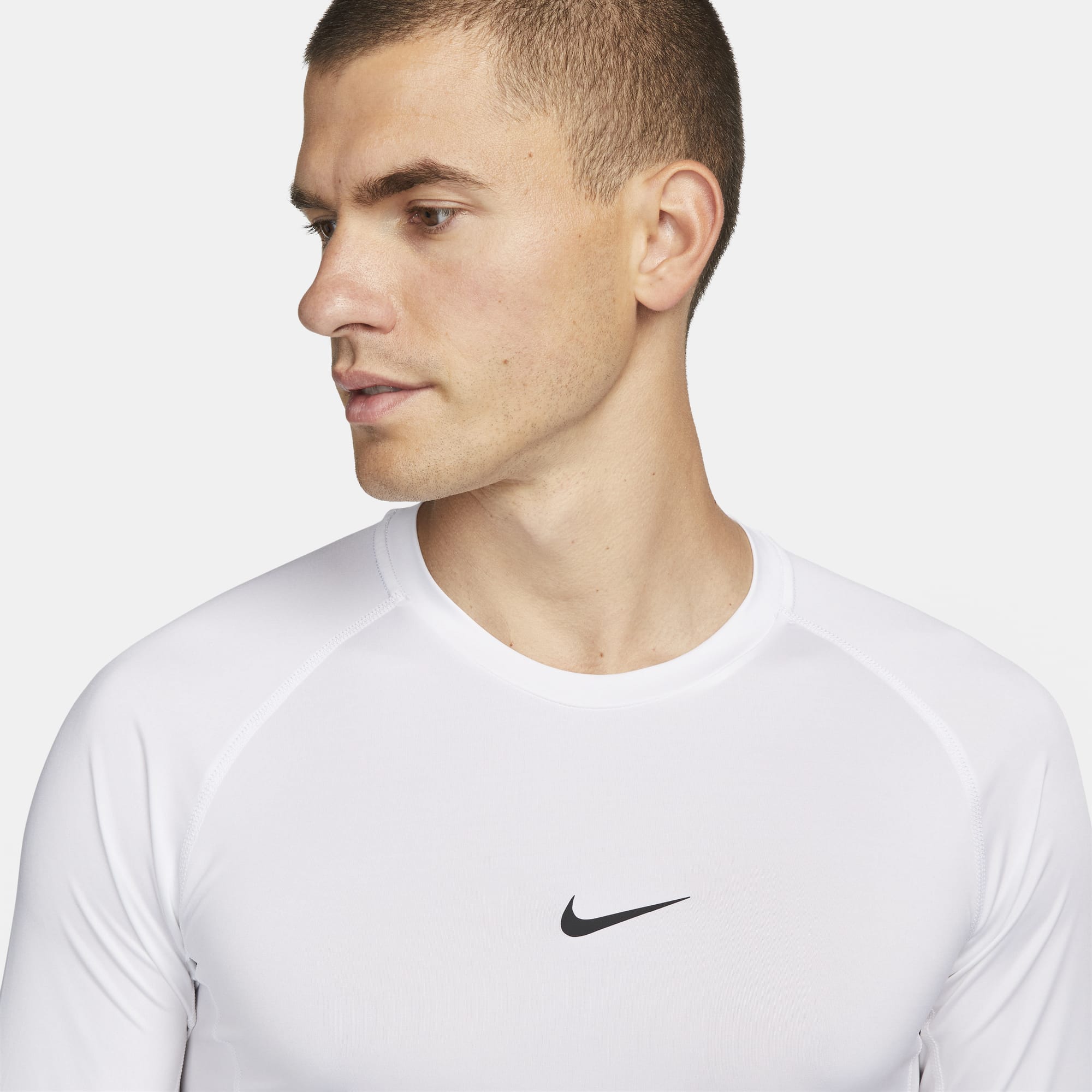 Nike Polera Pro, BLANCO, hi-res