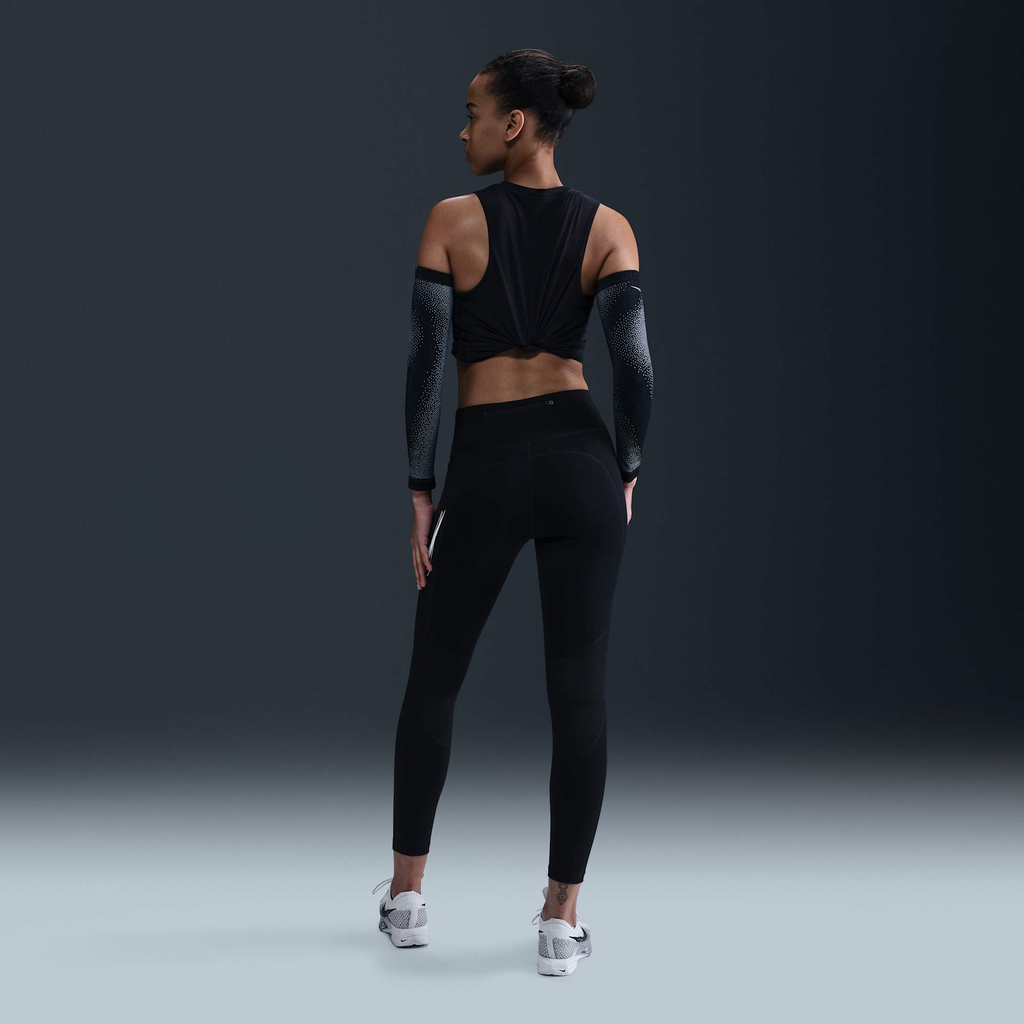 Nike Calzas Fast, NEGRO, hi-res