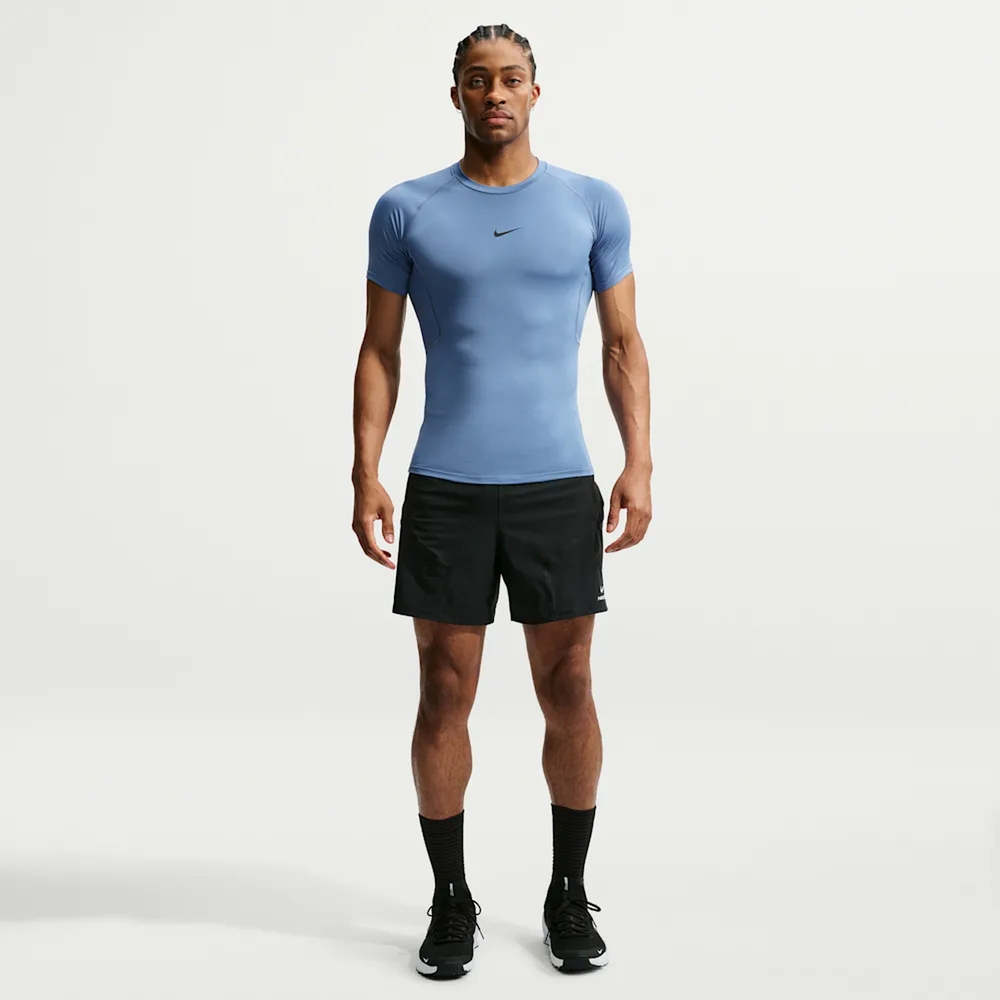Nike Polera Pro Dri-Fit, AZUL, hi-res