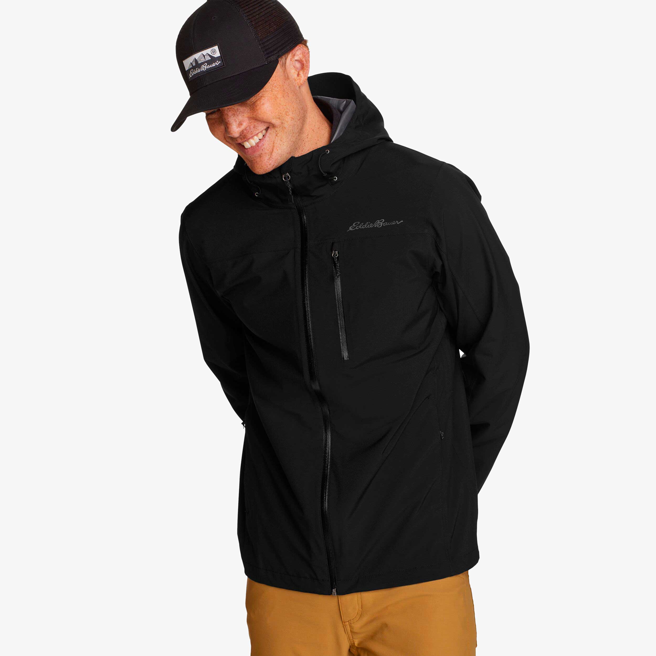 Eddie Bauer Cloud Cap Stretch Rain Jacket, NEGRO, hi-res