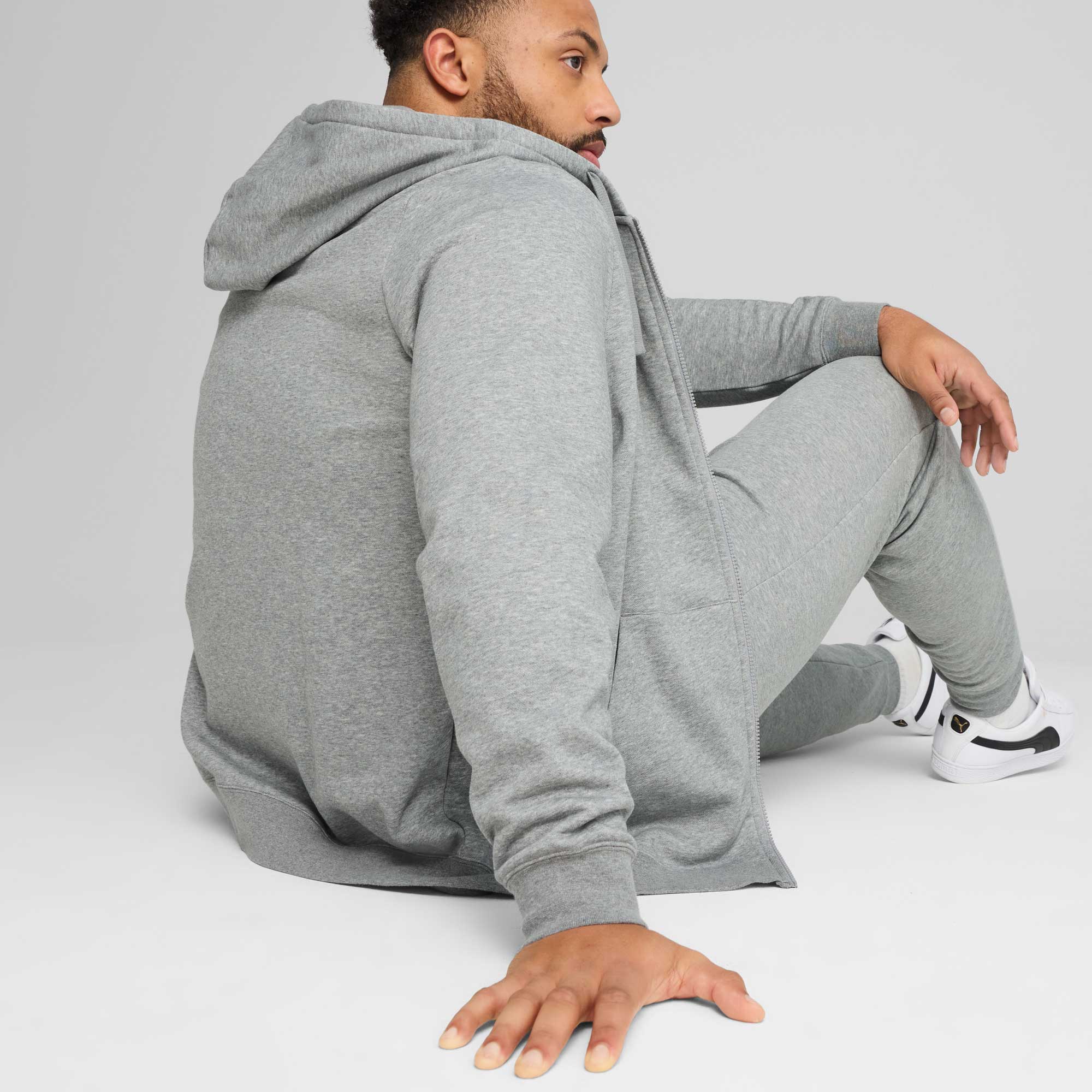 Puma Poler&oacute;n Essentials No. 1 Logo Full-Zip, GRIS, hi-res