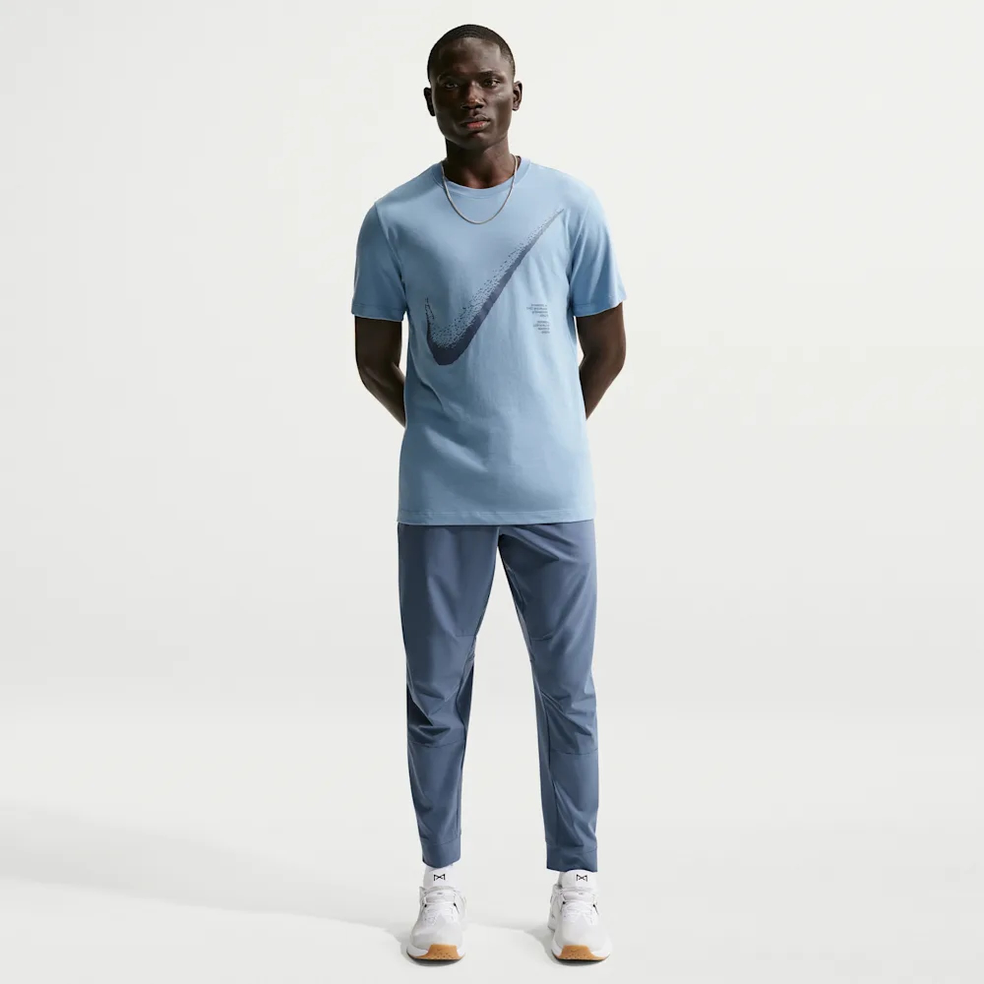 Nike Polera Dri-FIT Big Logo, AZUL, hi-res